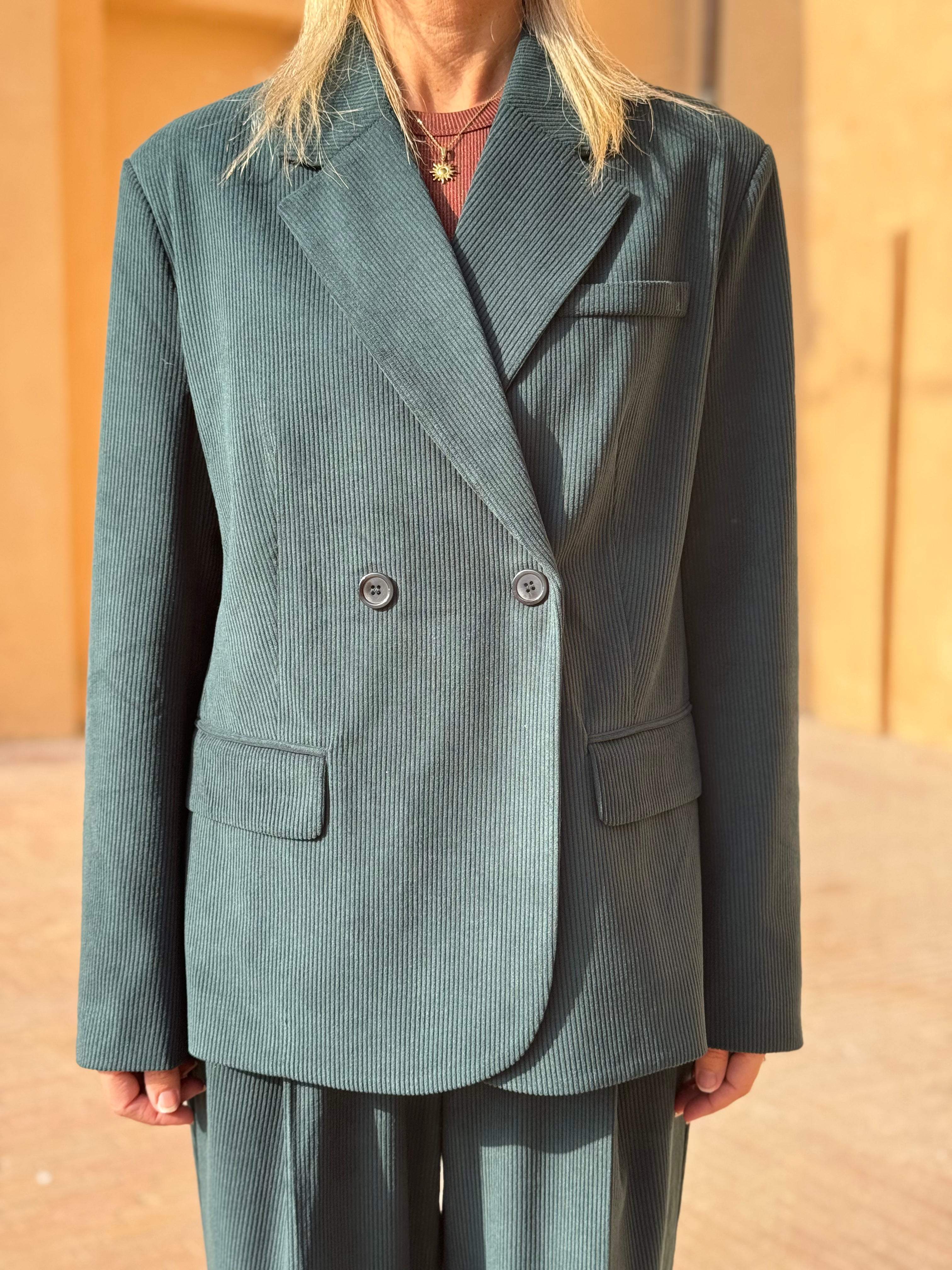 Blazer over velluto coste