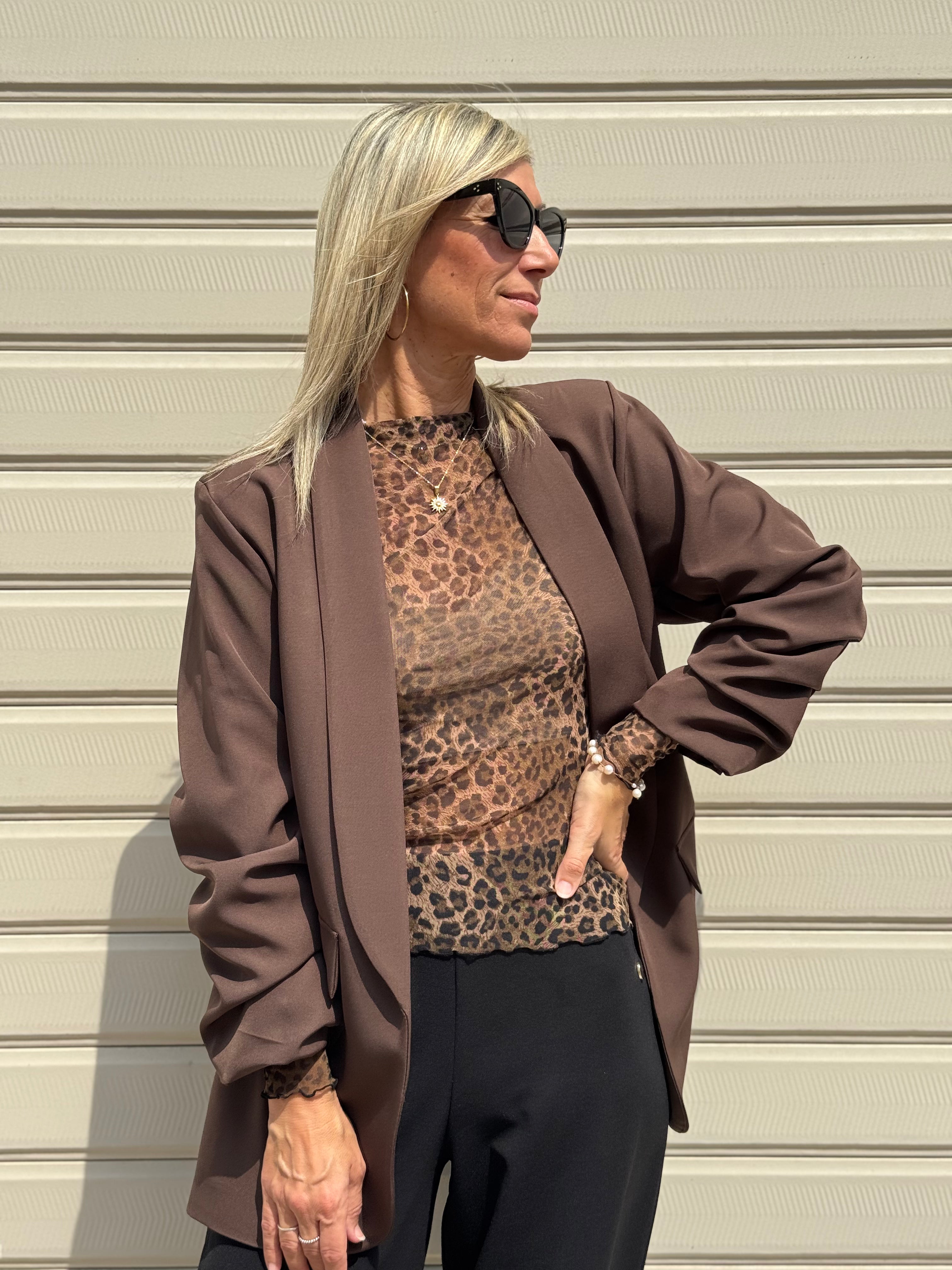 Blazer manica arriccio