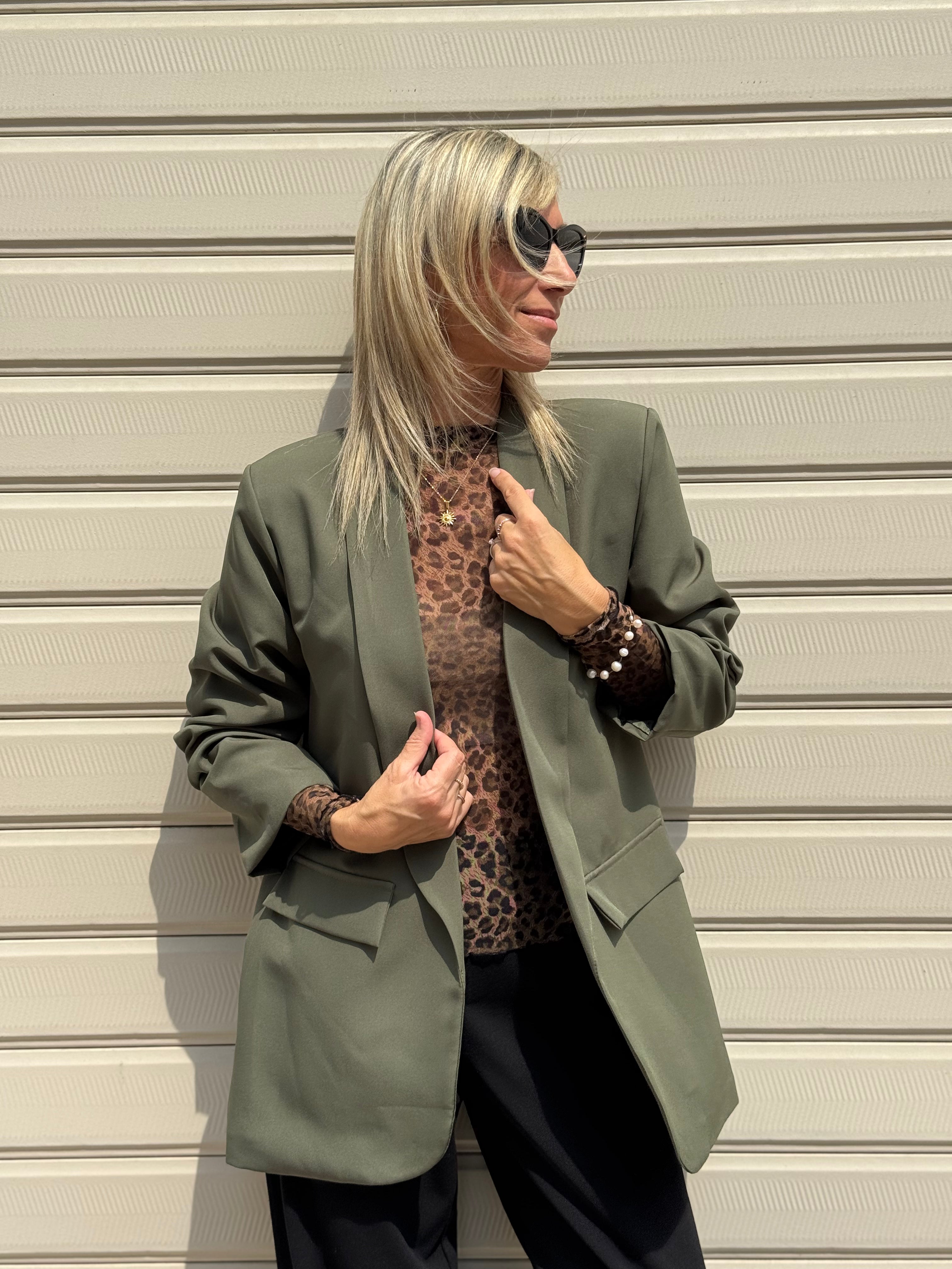 Blazer manica arriccio