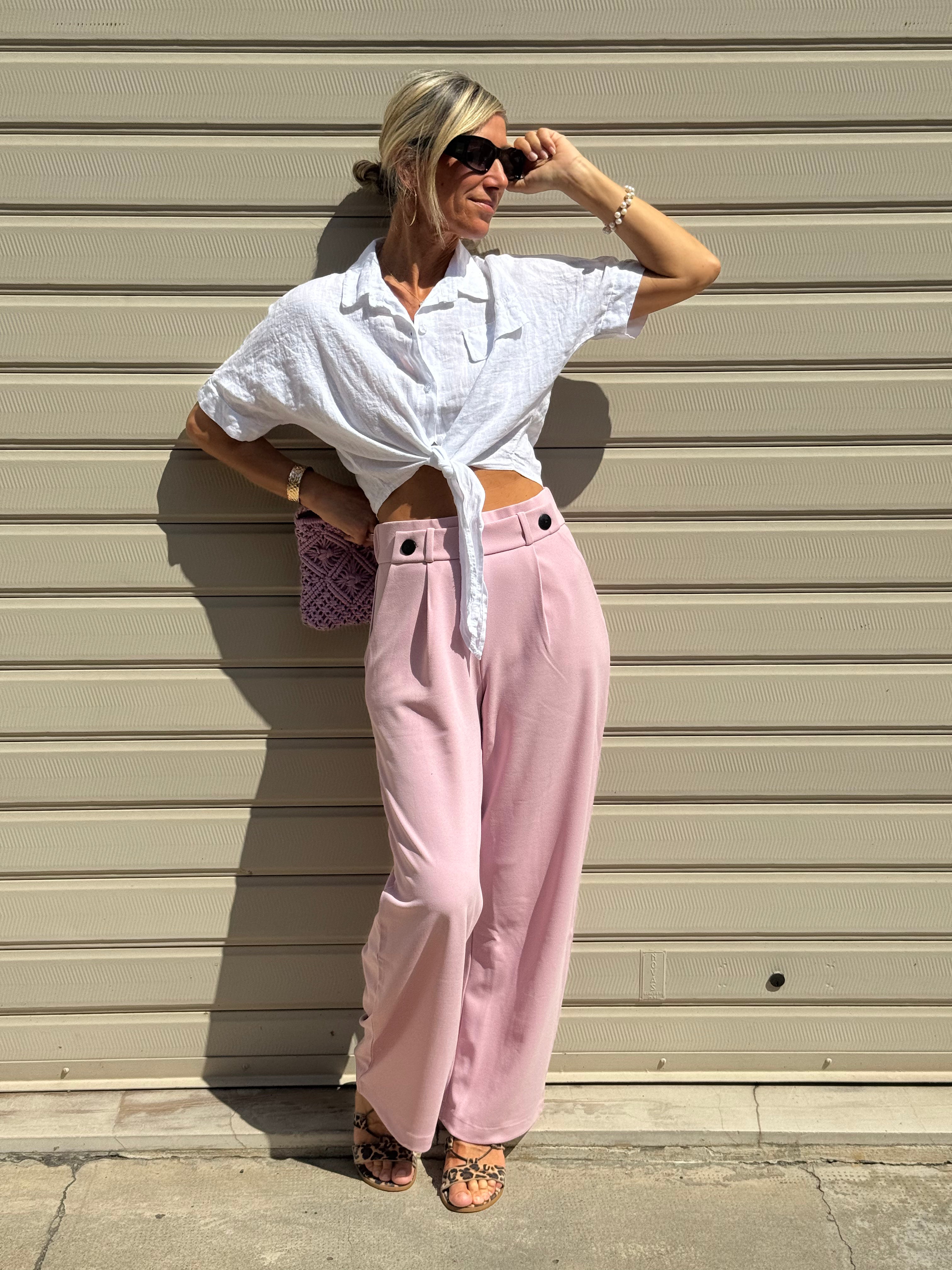 Pantalone fascetta bottoni jdy