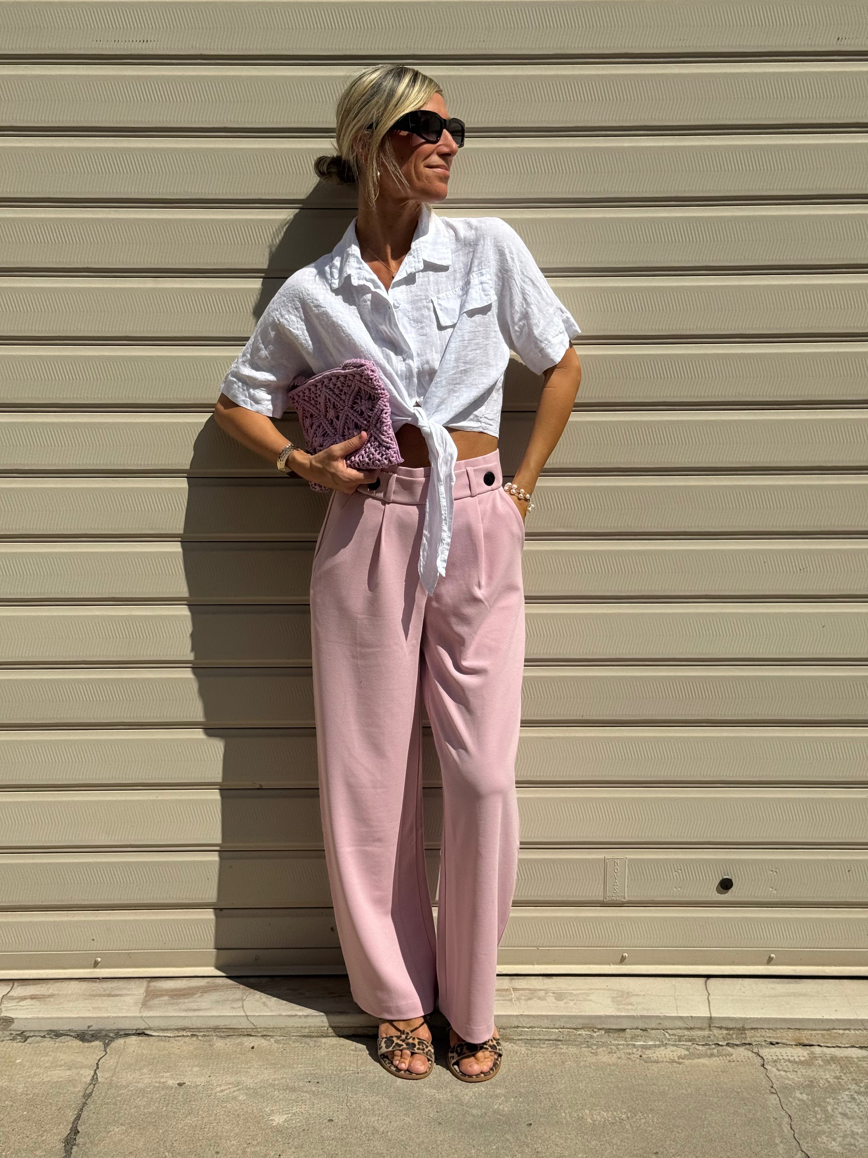 Pantalone fascetta bottoni jdy