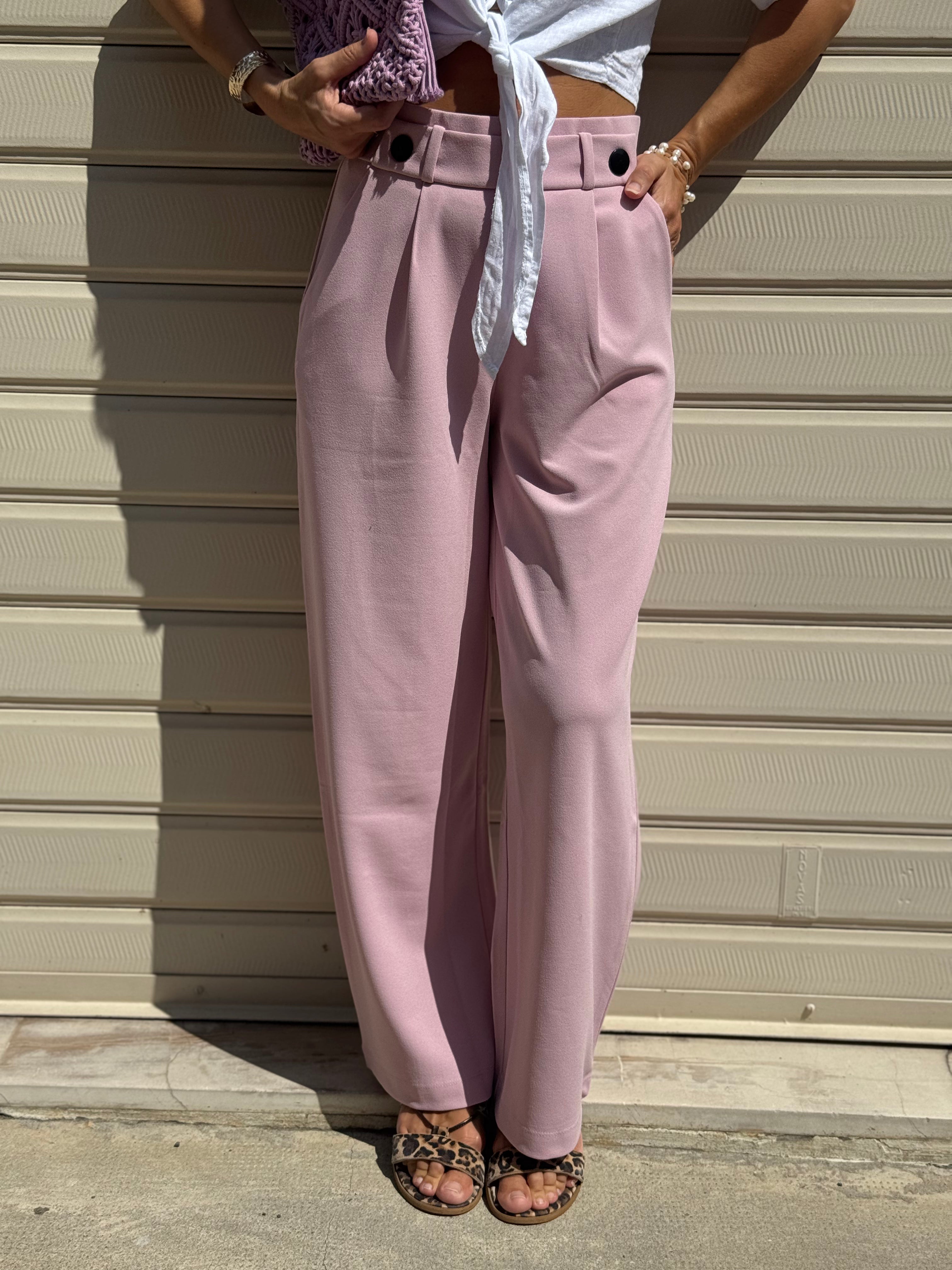 Pantalone fascetta bottoni jdy