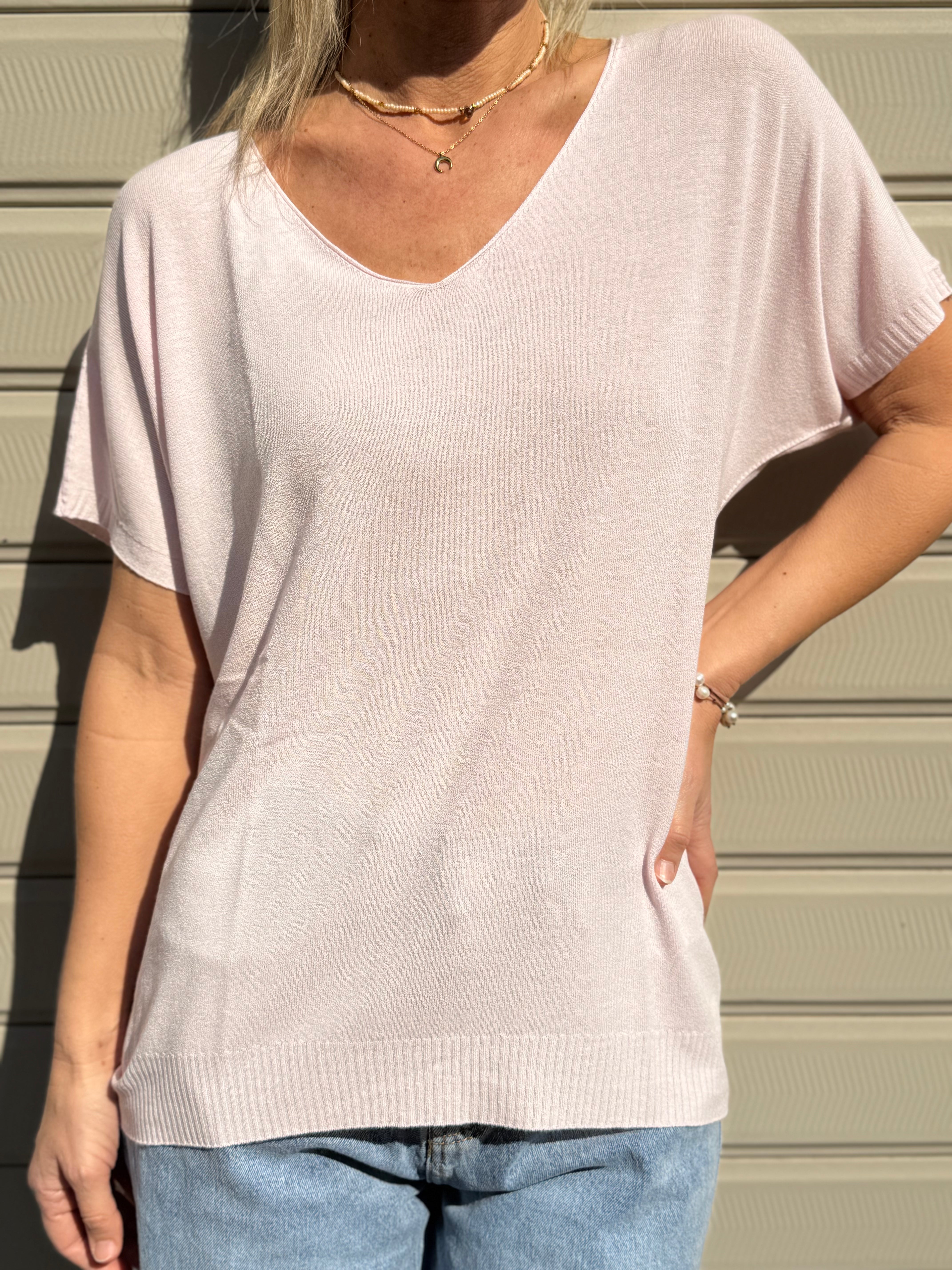 Maglia scollo v kontatto