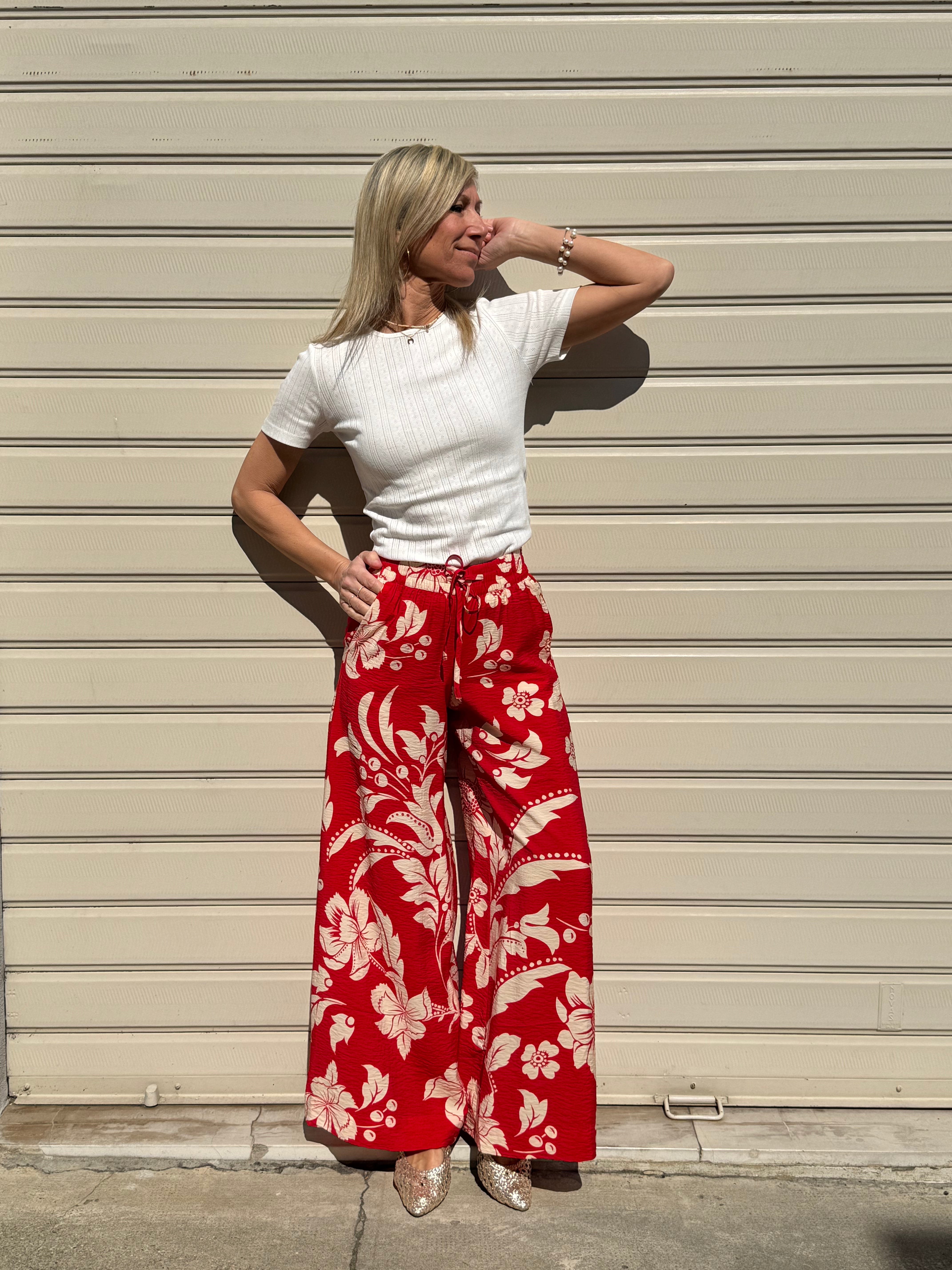 Pantalone palazzo floreale jdy