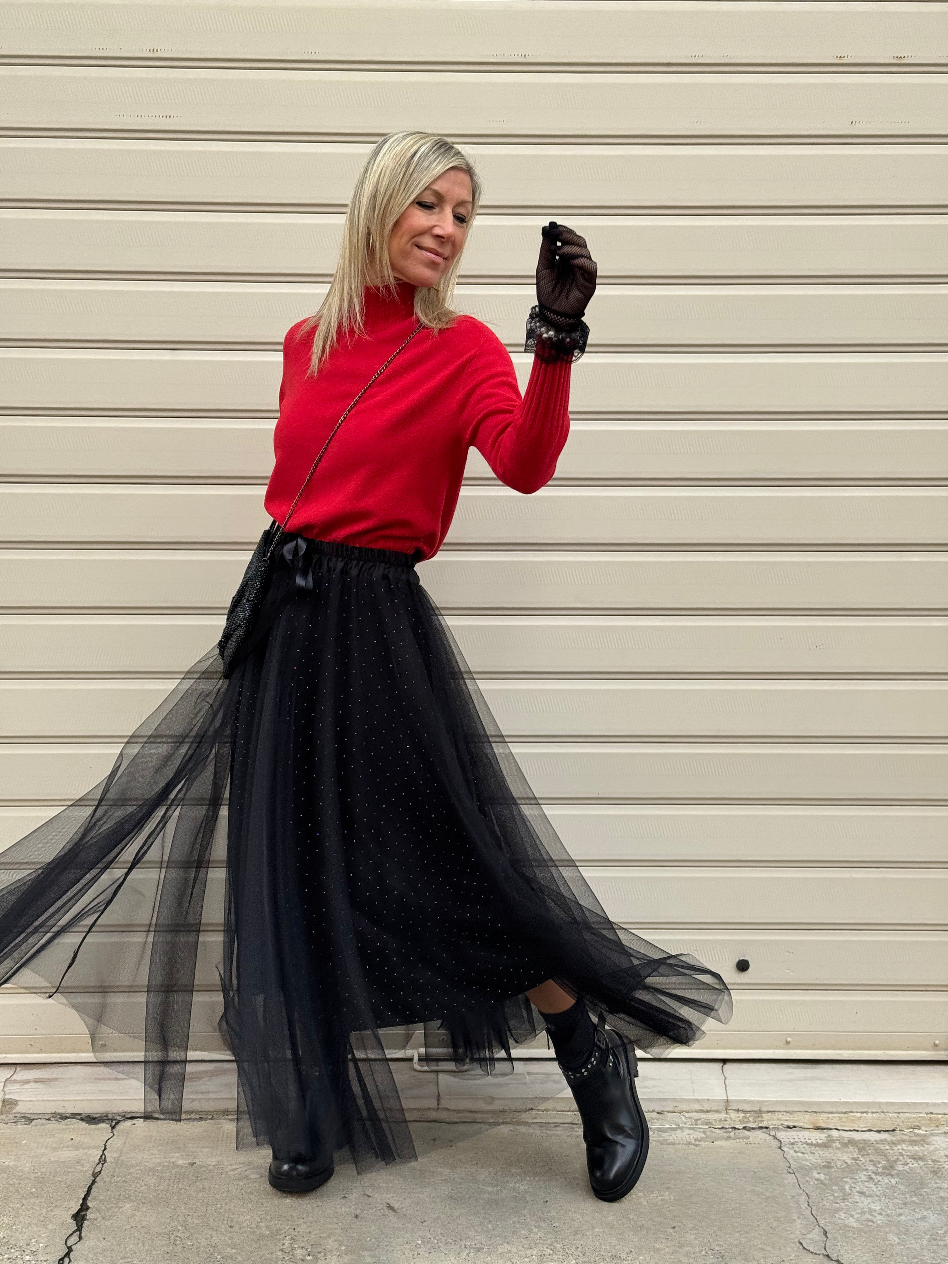 Gonna tulle e strass