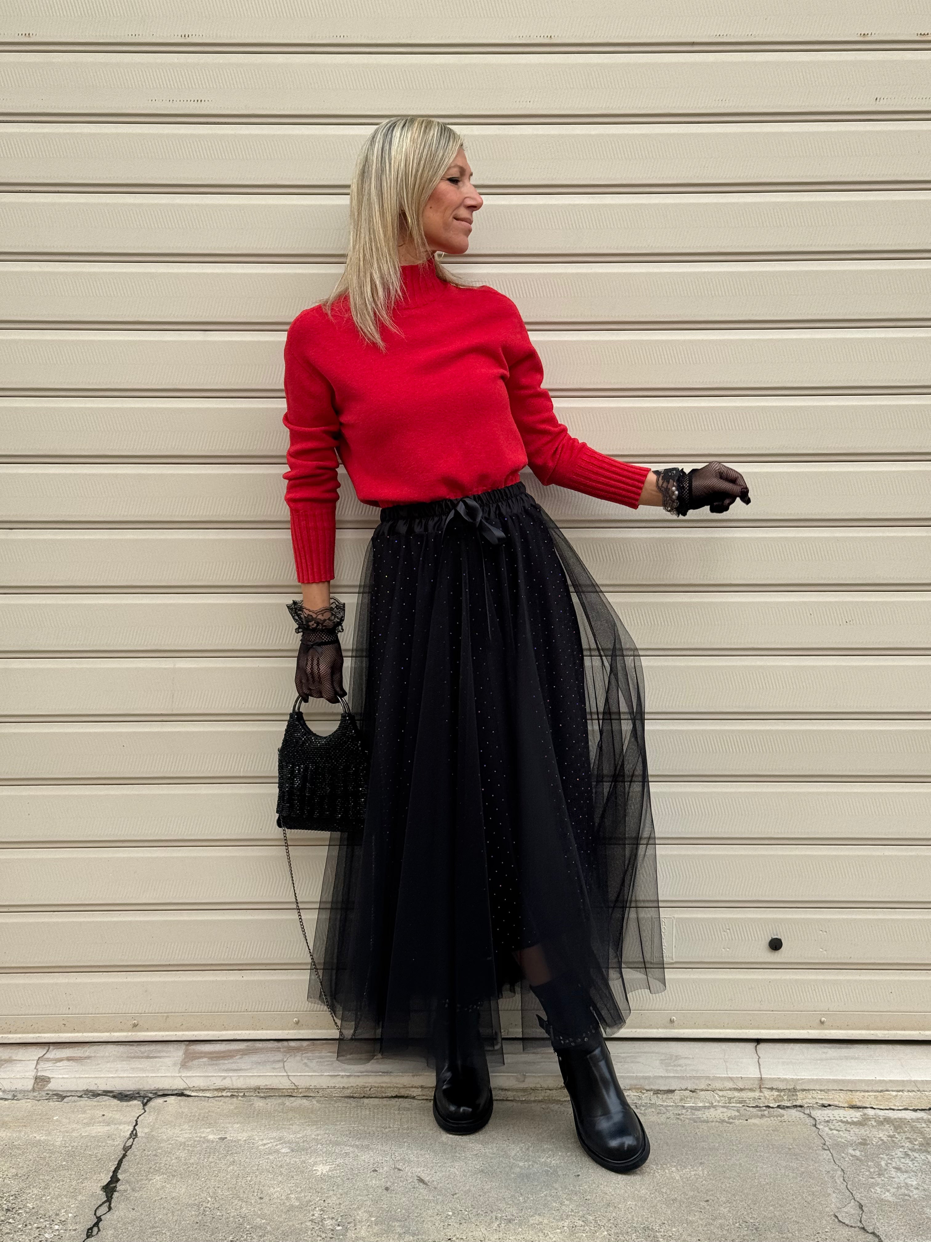 Gonna tulle e strass