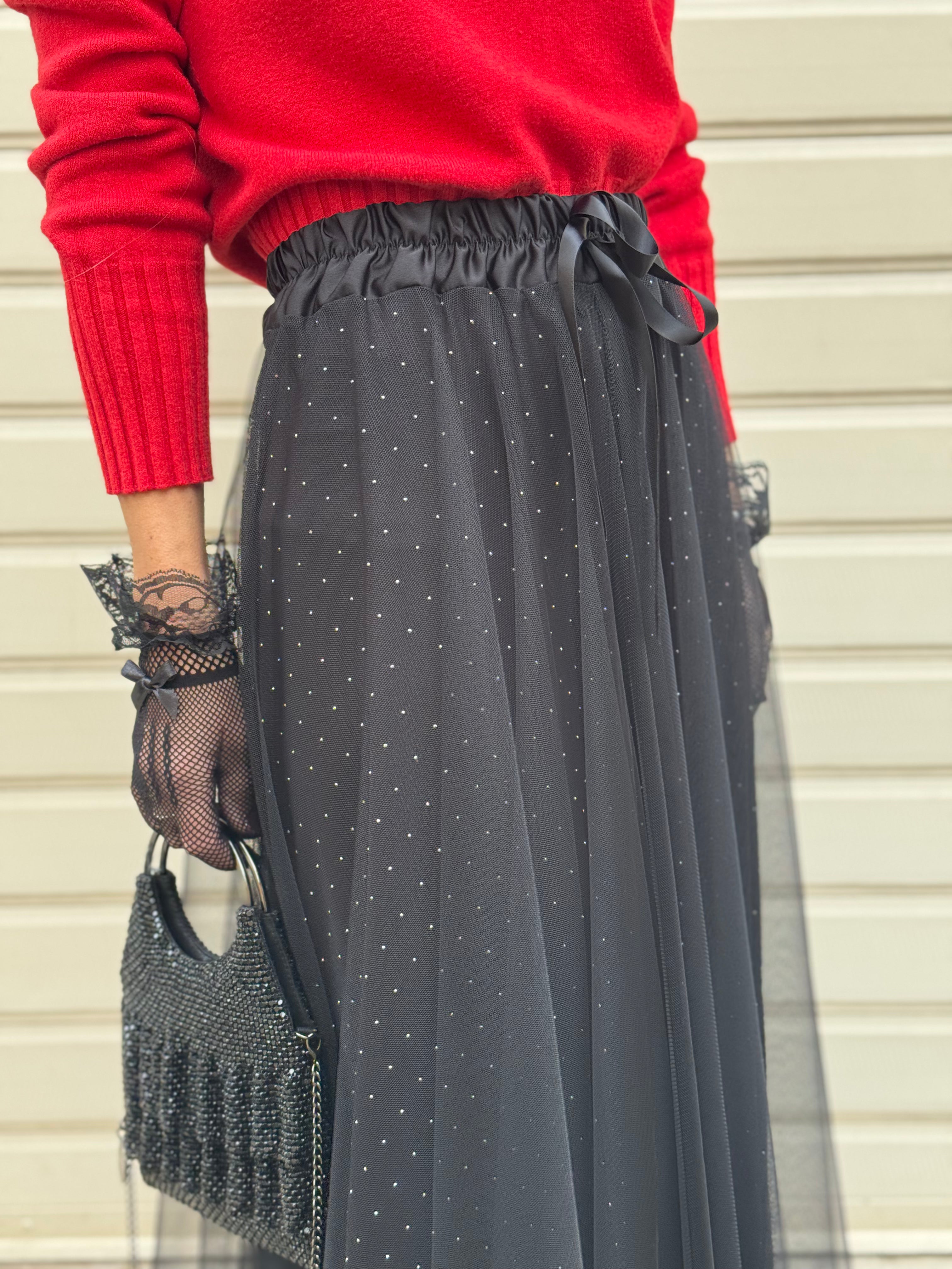 Gonna tulle e strass