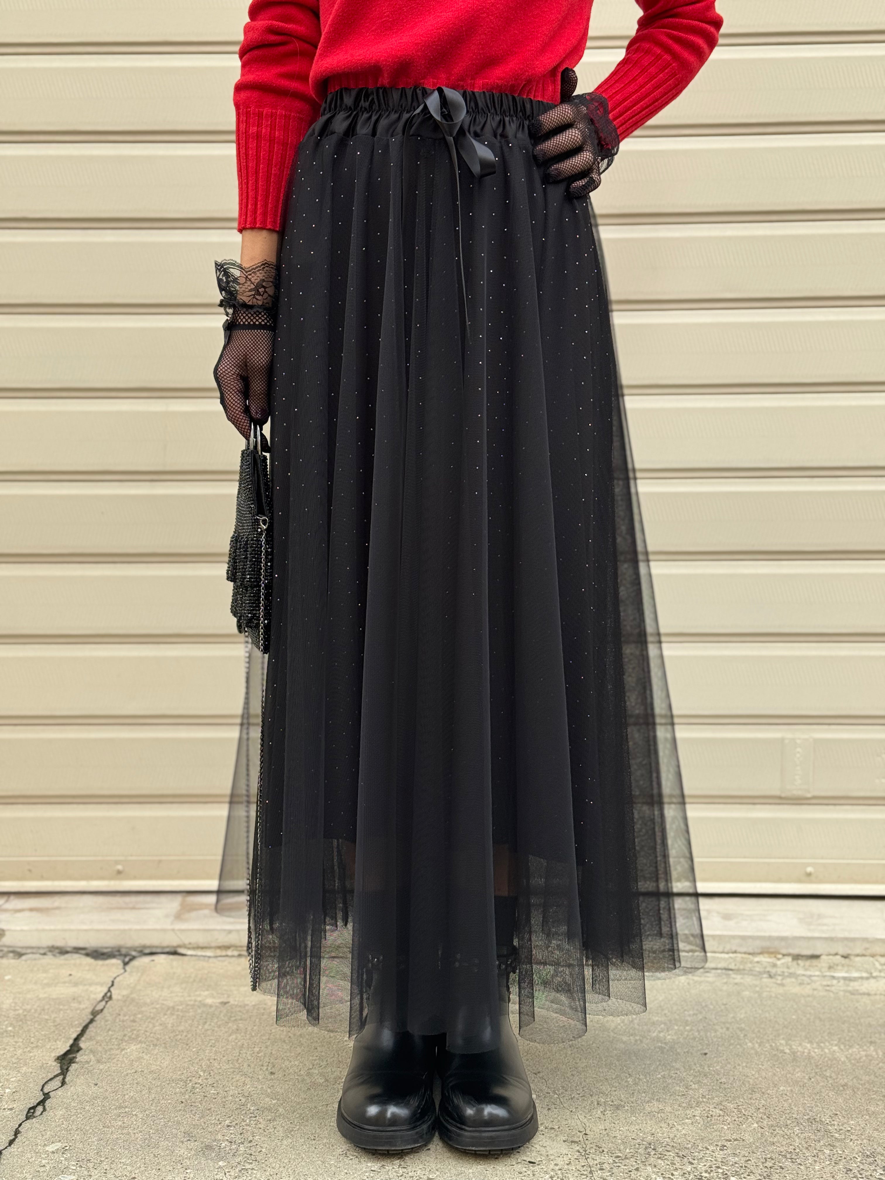 Gonna tulle e strass