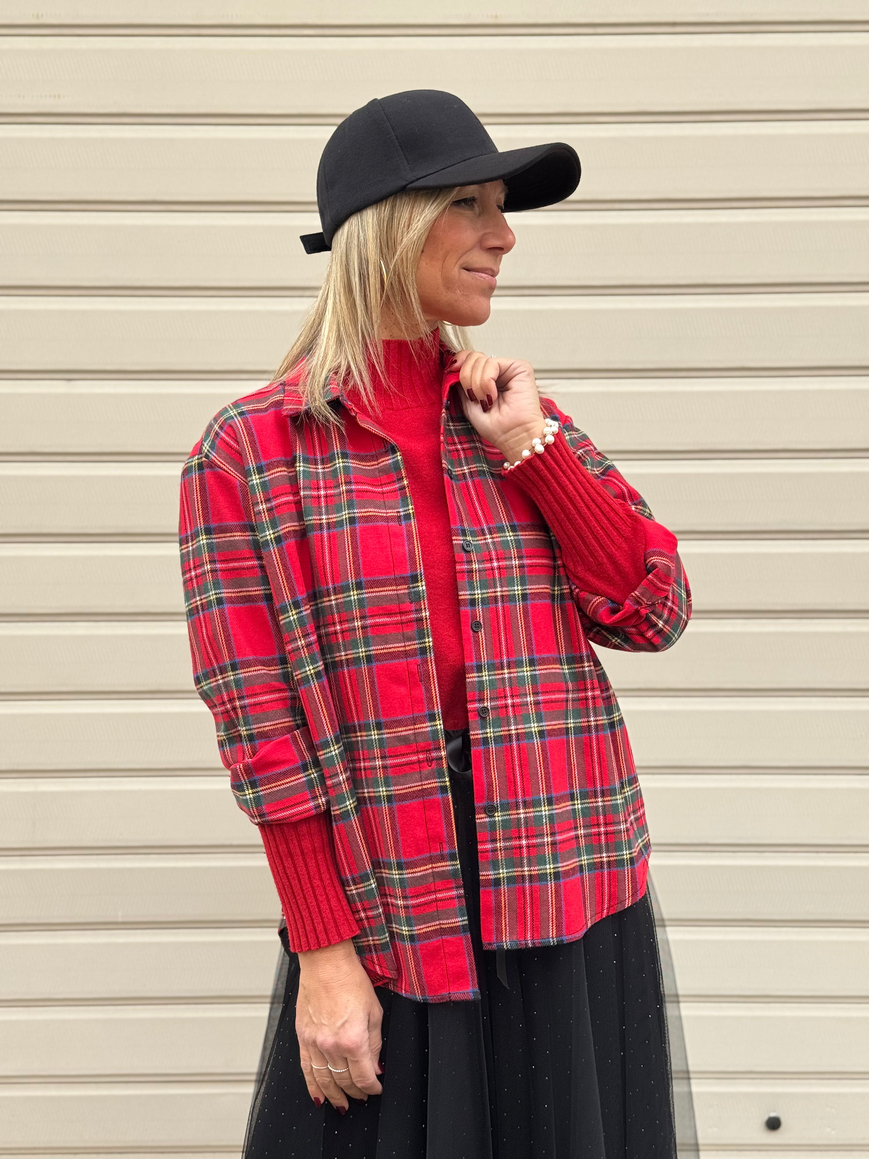 Camicia tartan rossa
