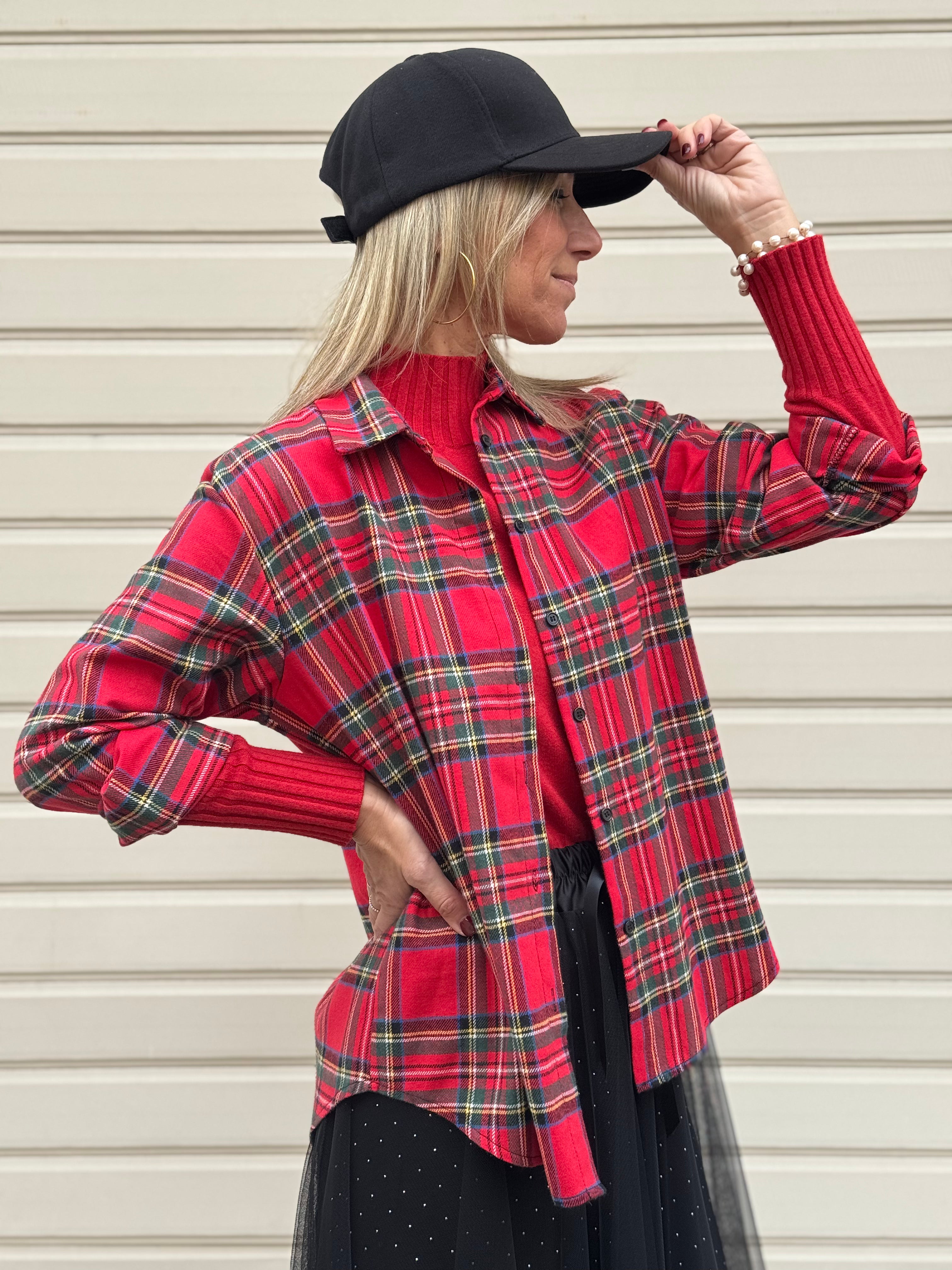 Camicia tartan rossa