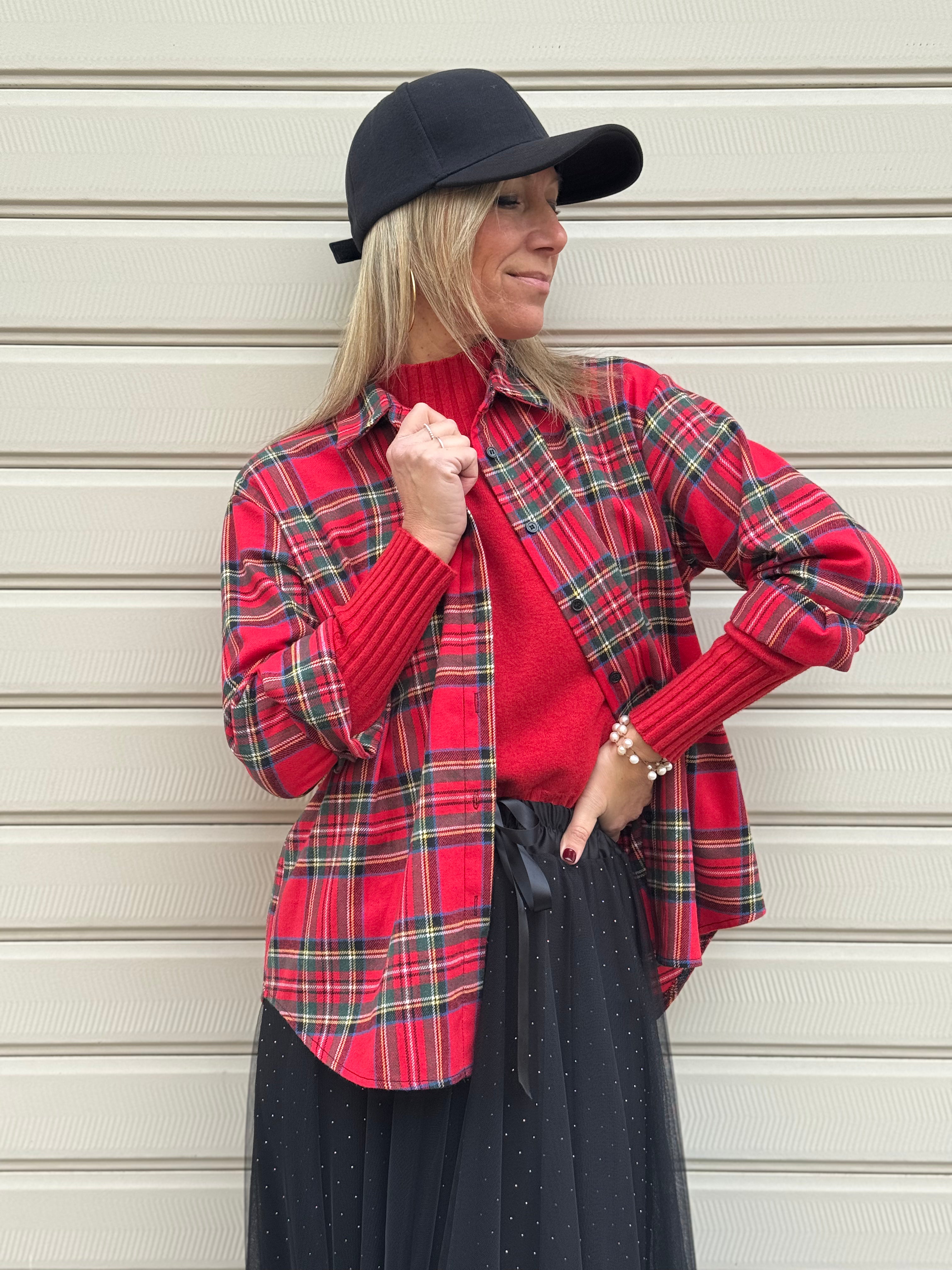 Camicia tartan rossa