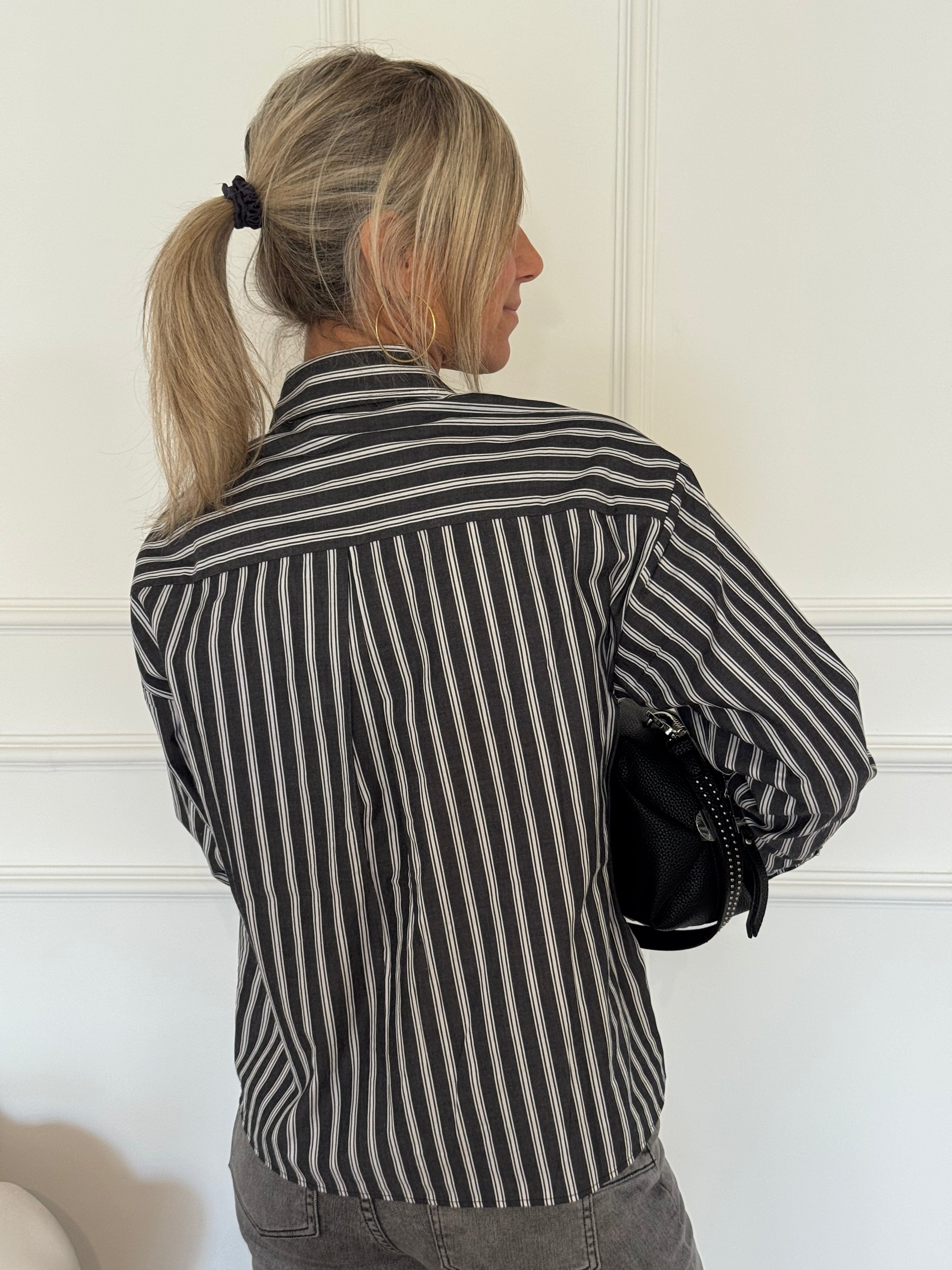 Camicia righe perle mimì