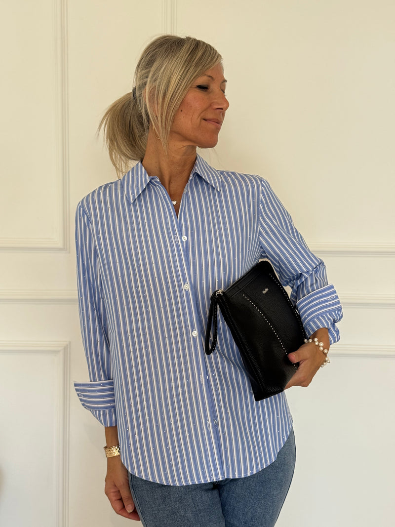 Camicia righe strass mimì