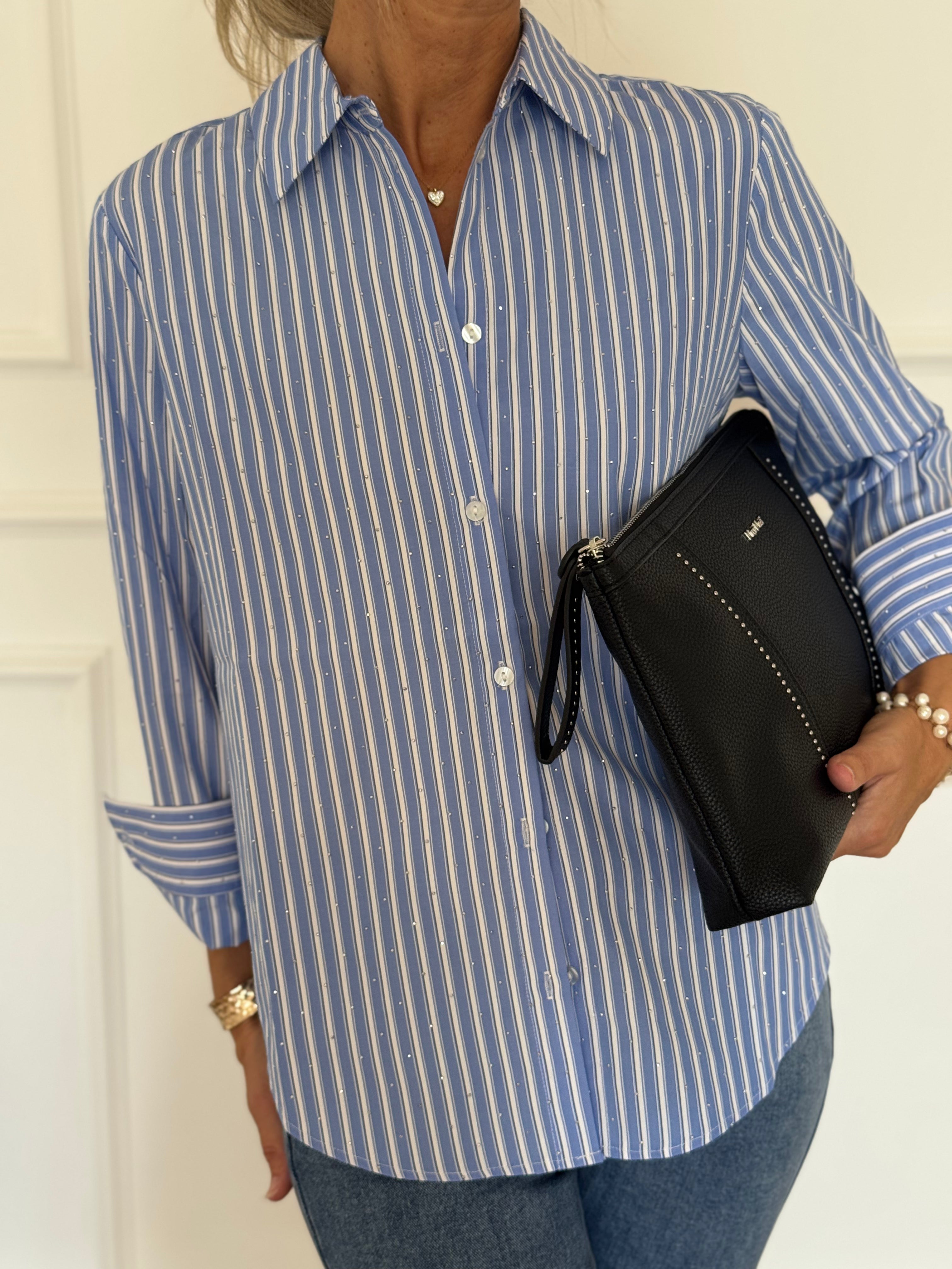 Camicia righe strass mimì