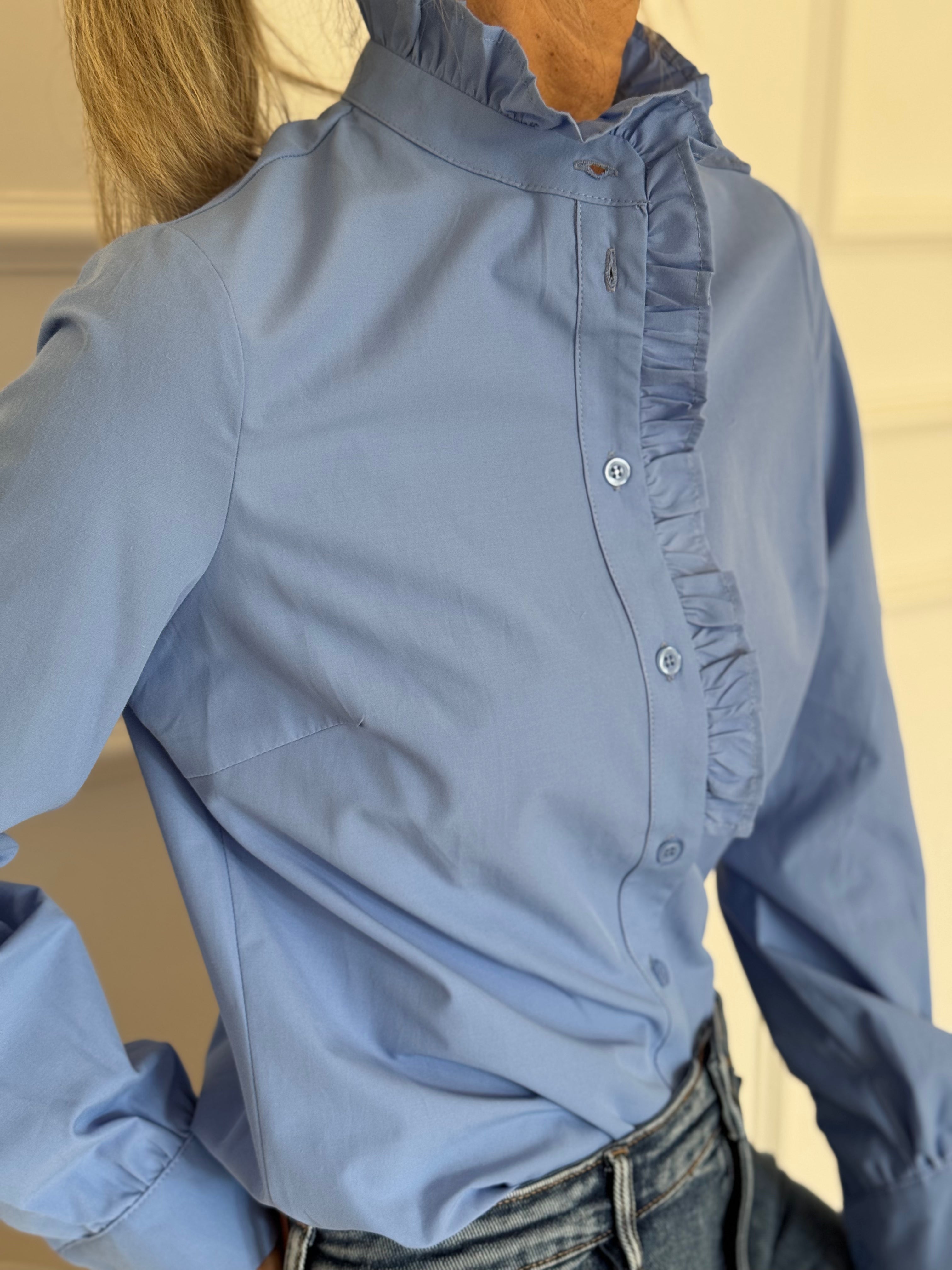 Camicia cotone rouches mimì
