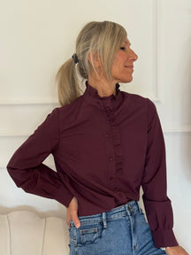 Camicia cotone rouches mimì