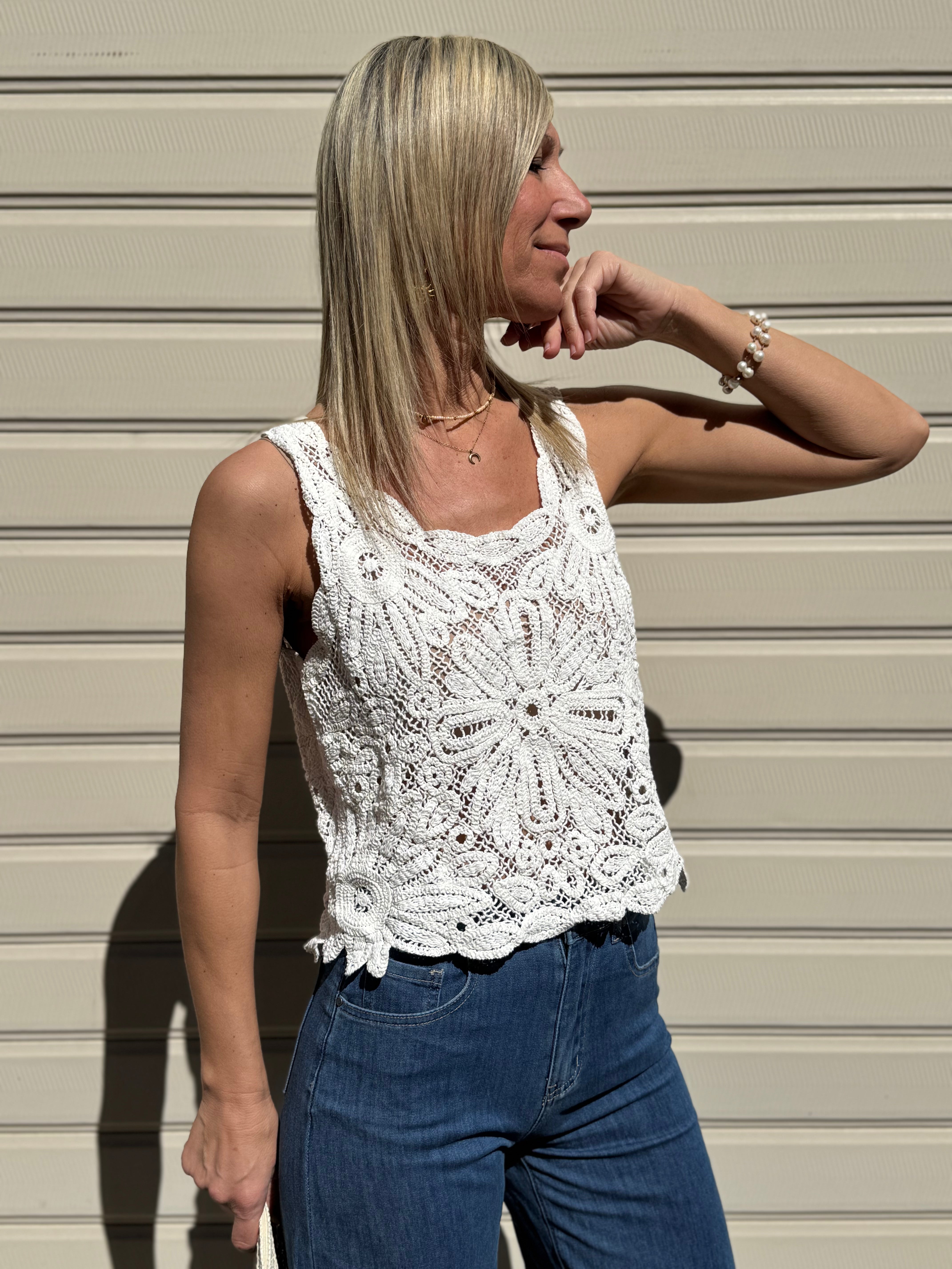 Top macramè adora