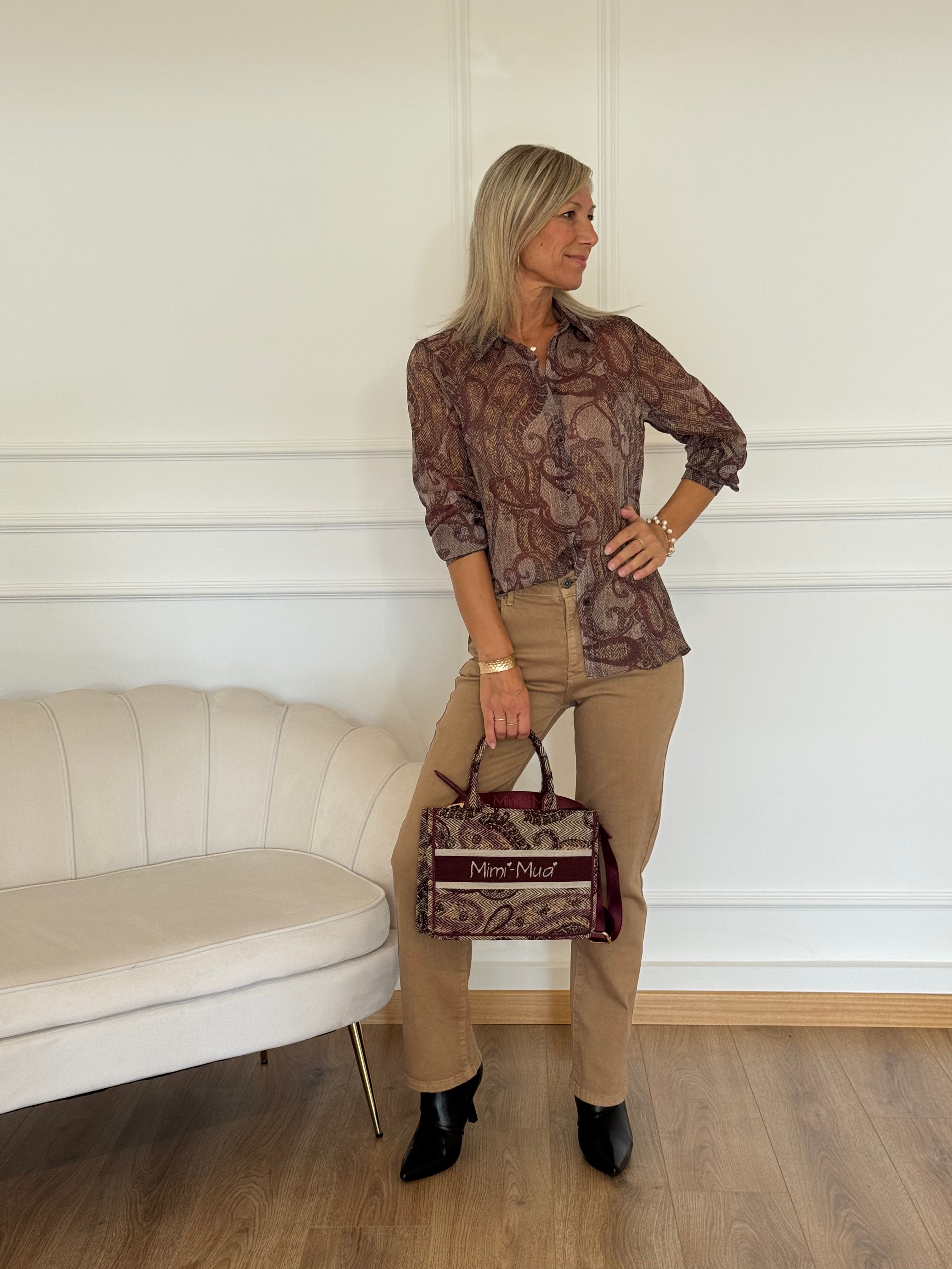 Jeans cotone cammello mimì