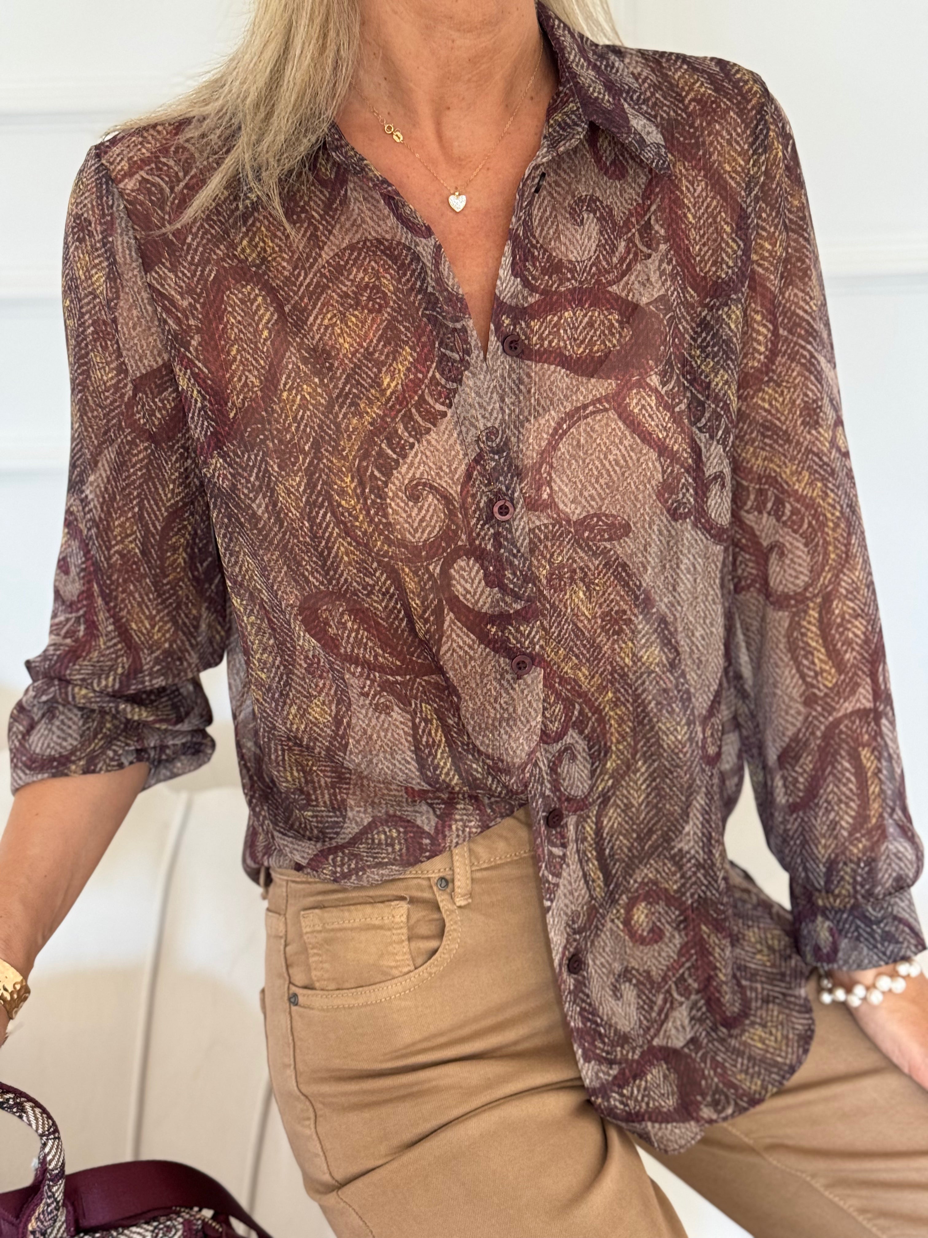 Camicia fantasia paisley mimì