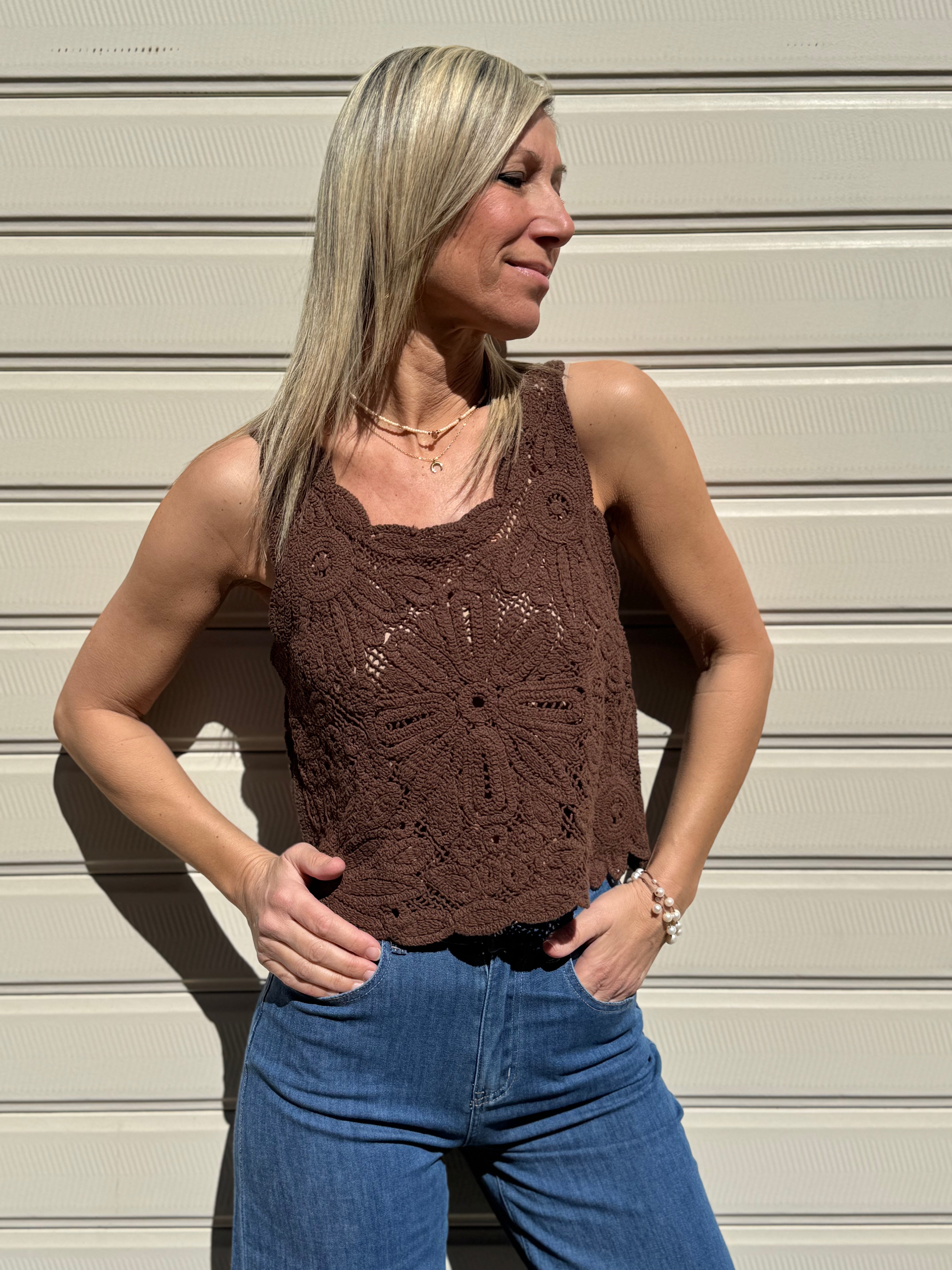 Top macramè adora