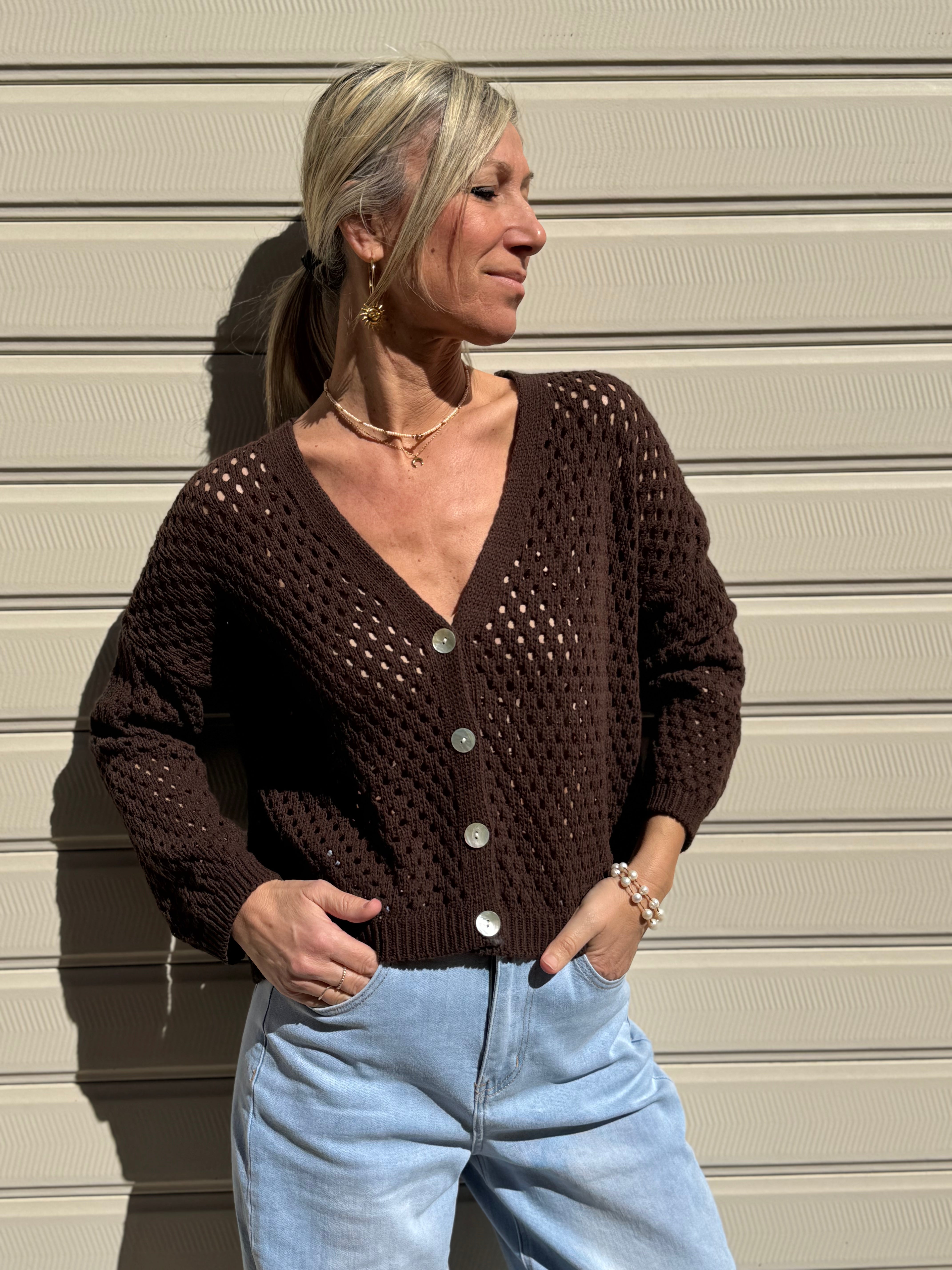 Cardigan traforato adora