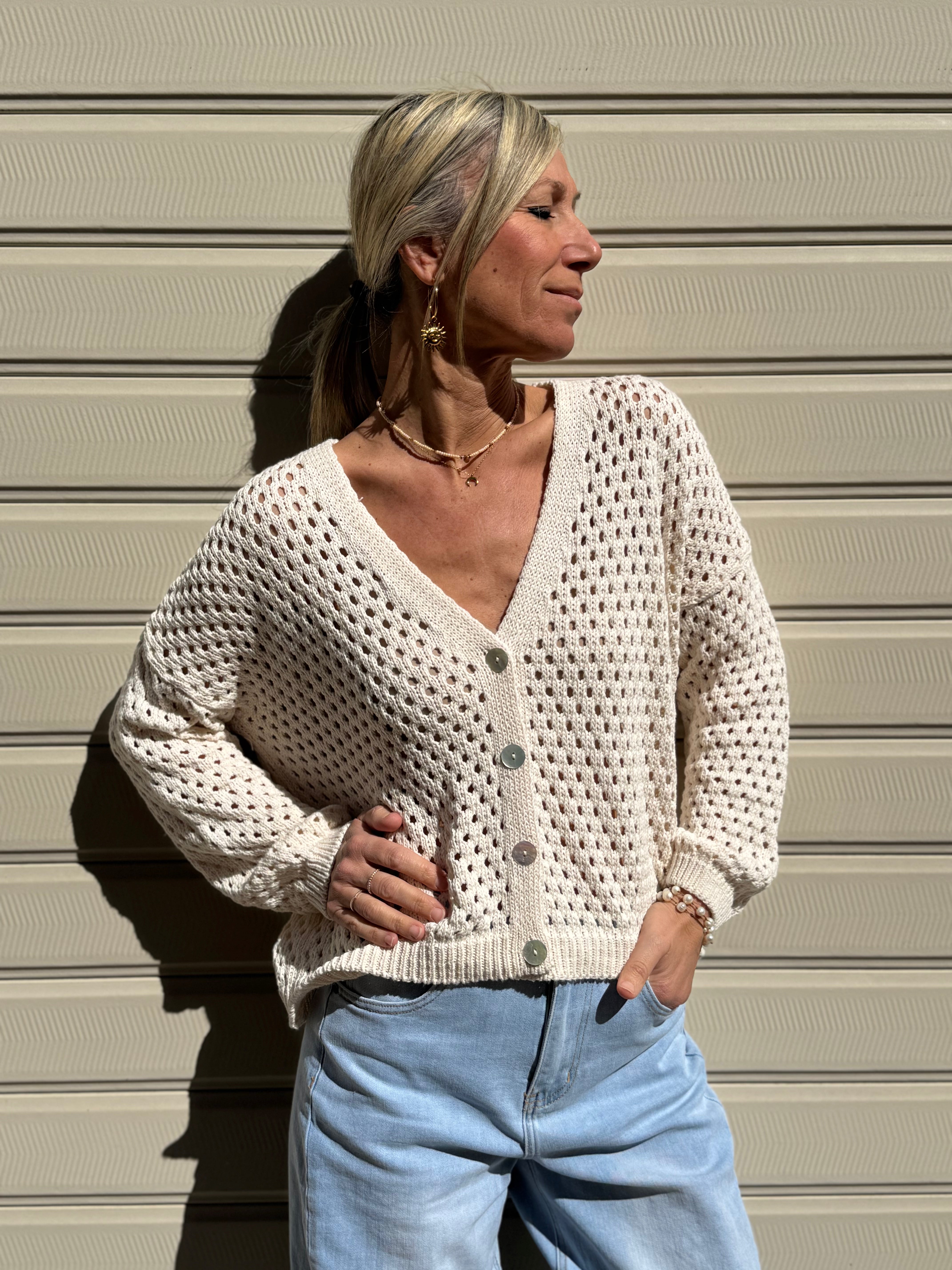 Cardigan traforato adora