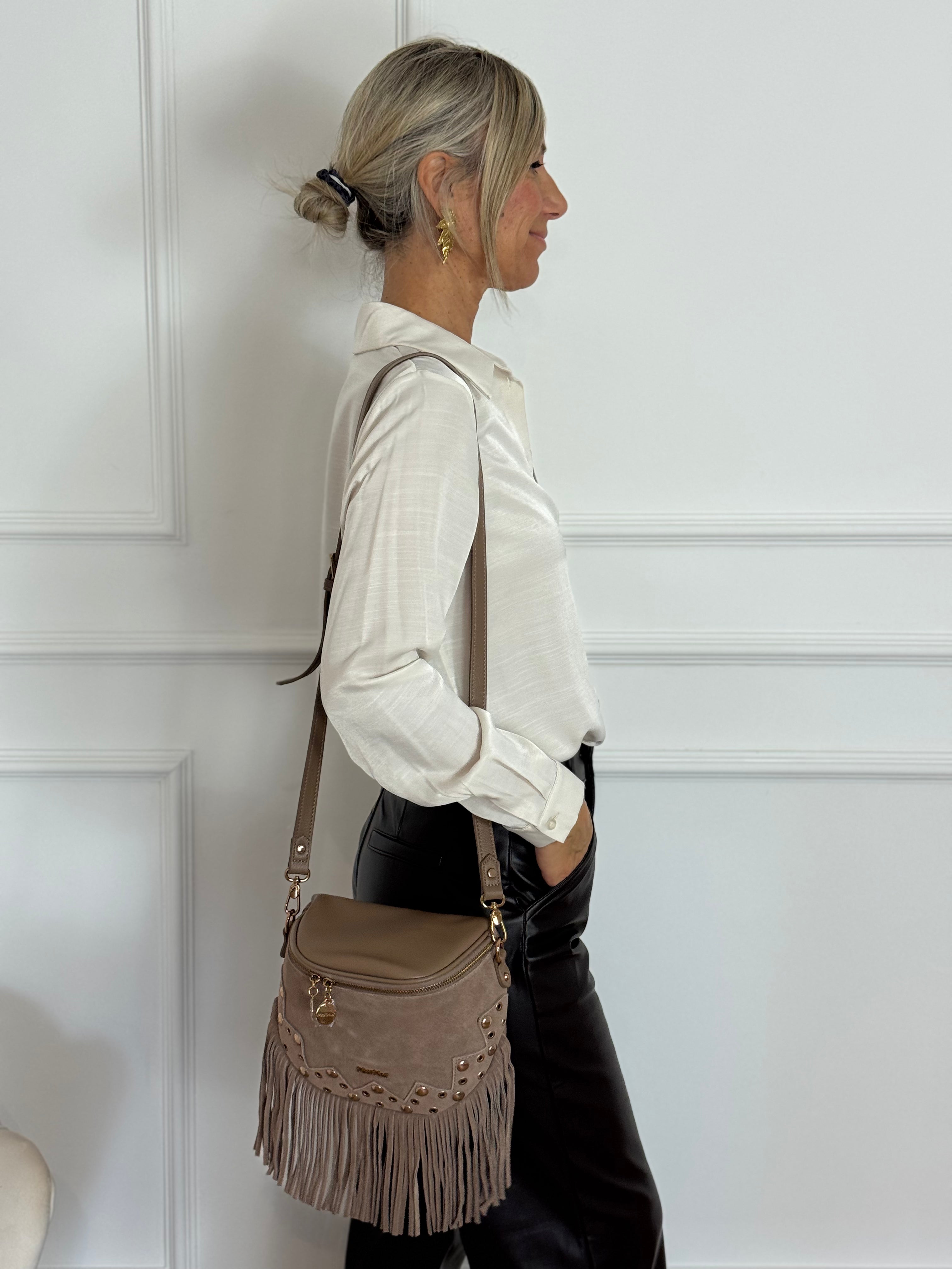 Borsa tracolla frange mimì