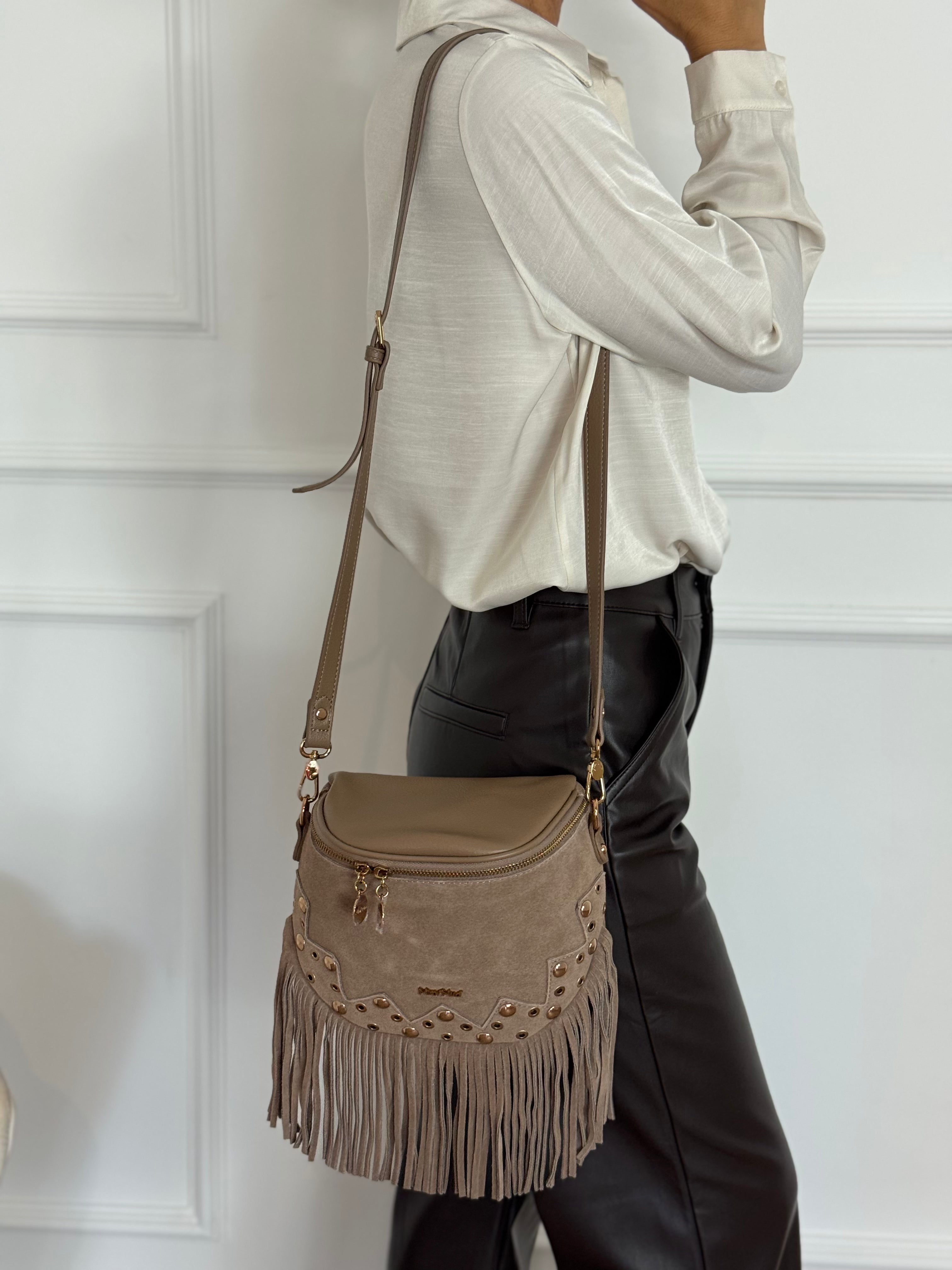 Borsa tracolla frange mimì