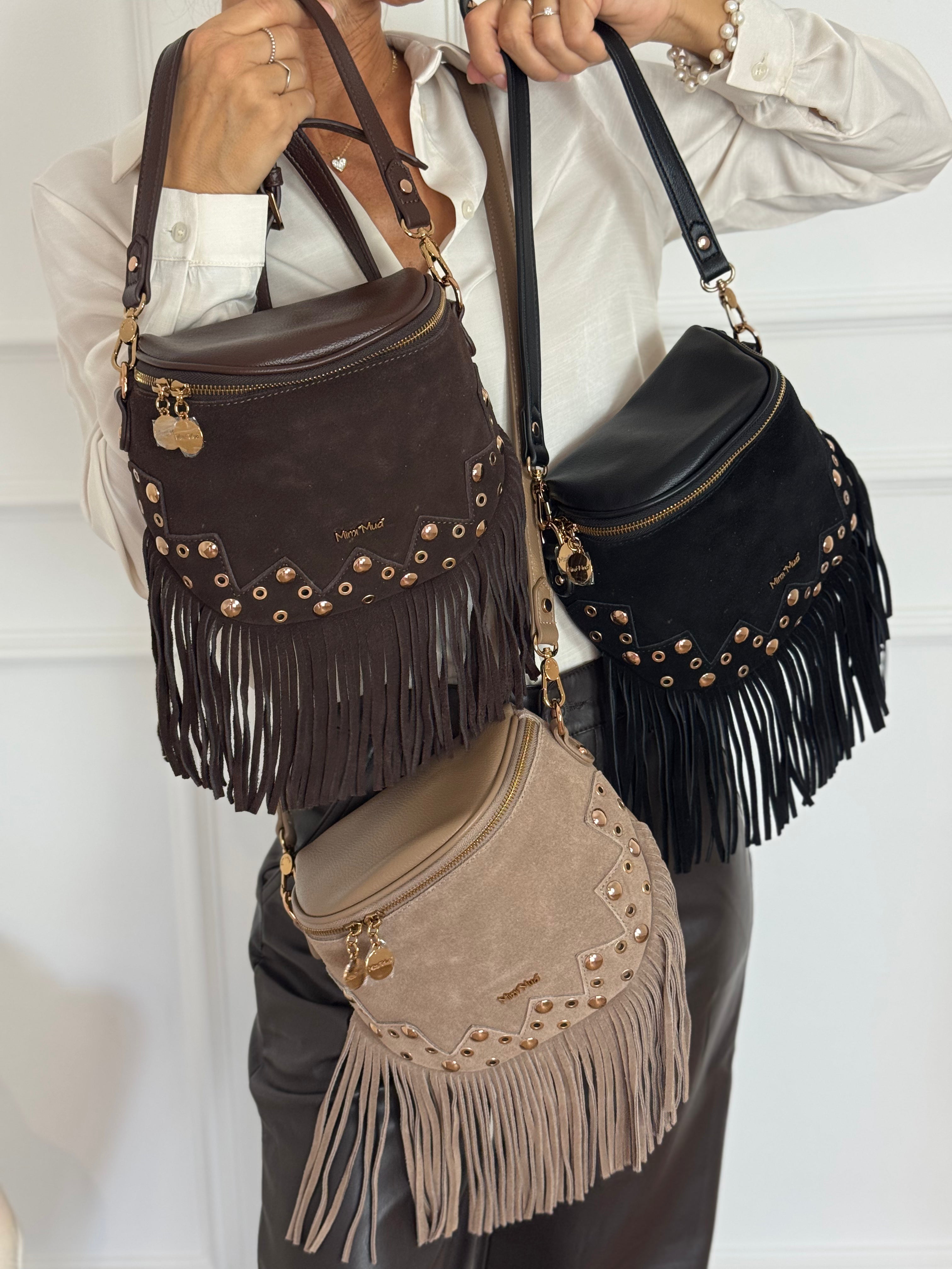 Borsa tracolla frange mimì