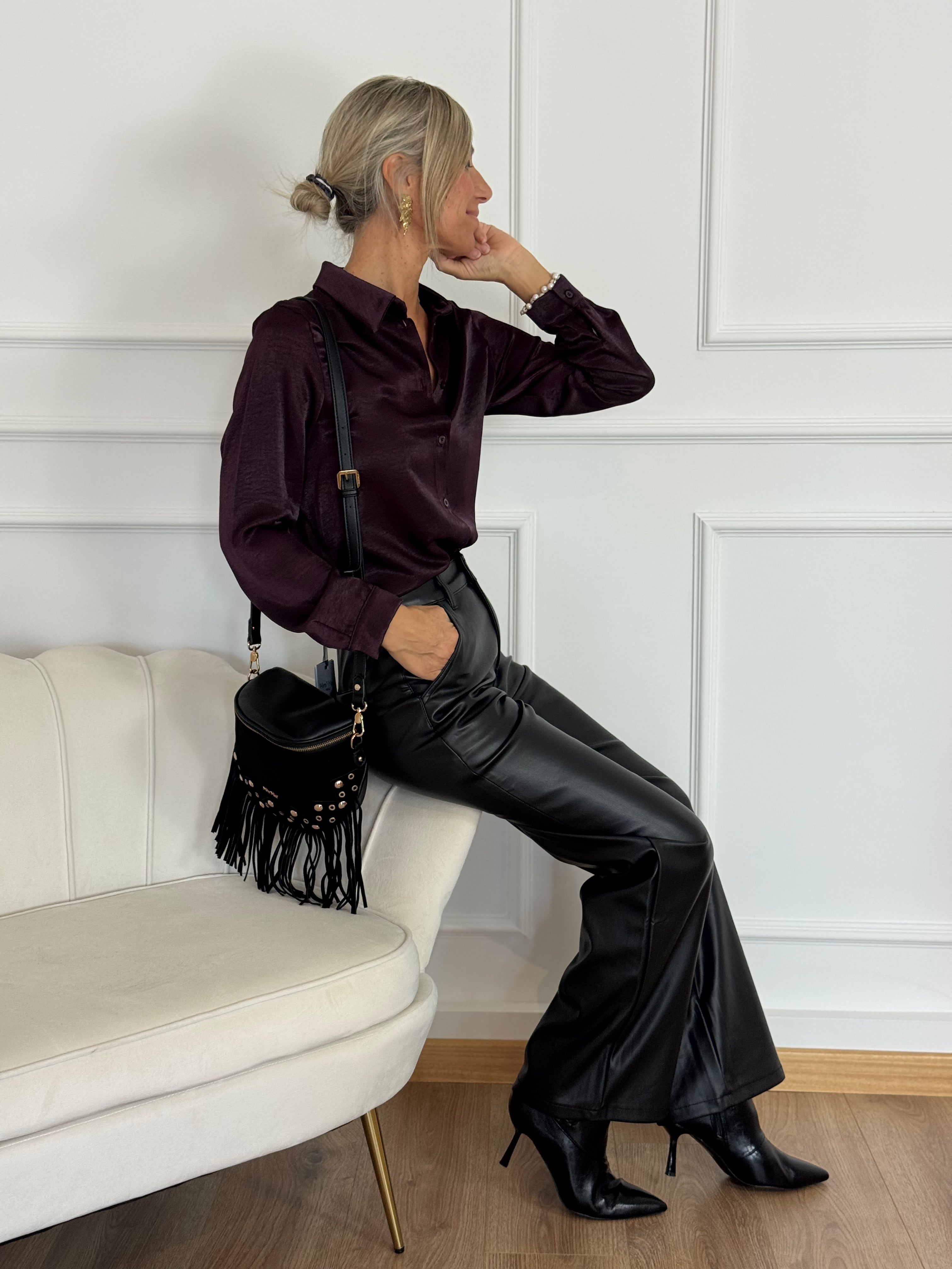 Pantalone ecopelle palazzo mimì