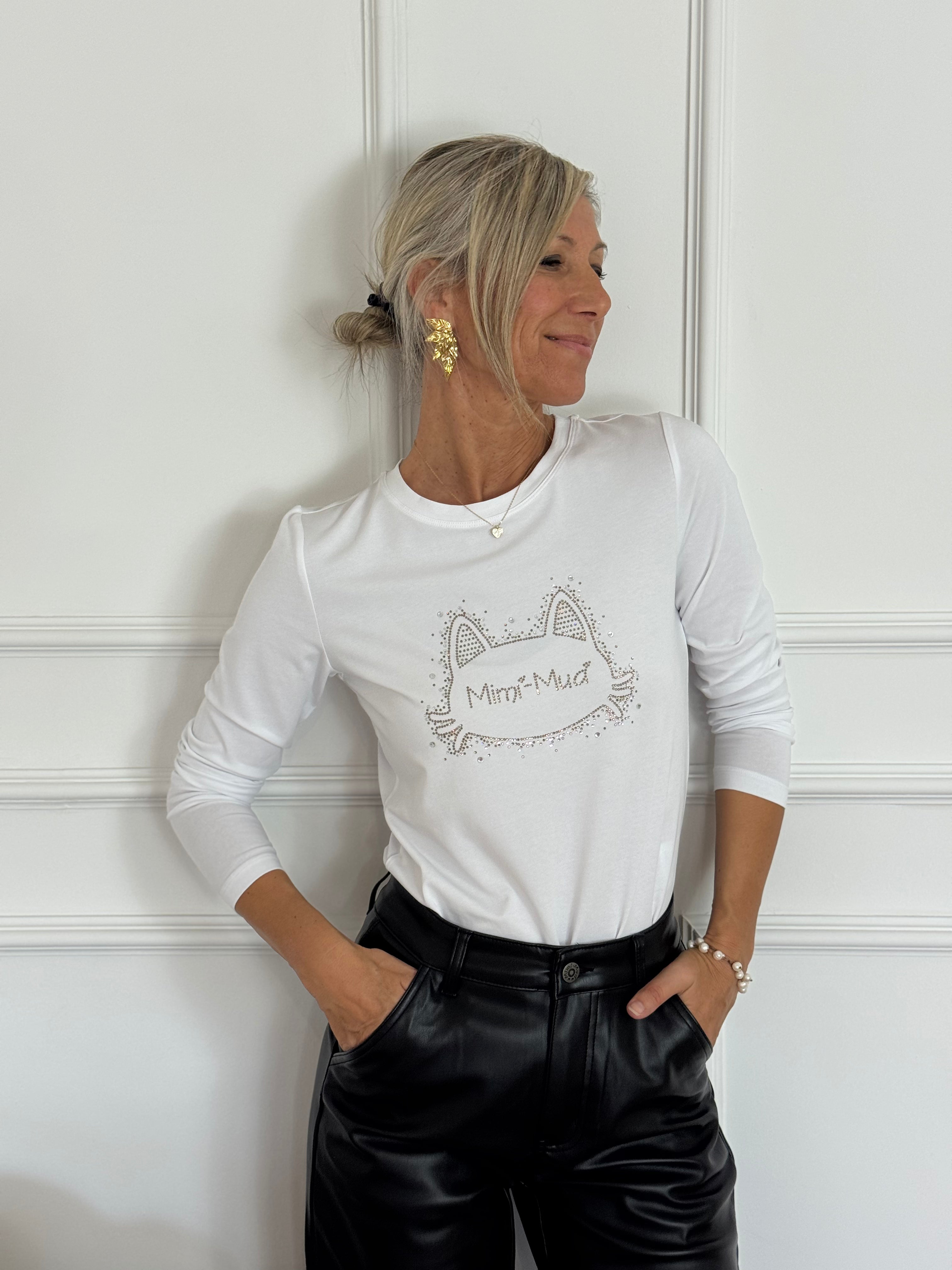 Tshirt gatto strass mimì 🐈‍⬛