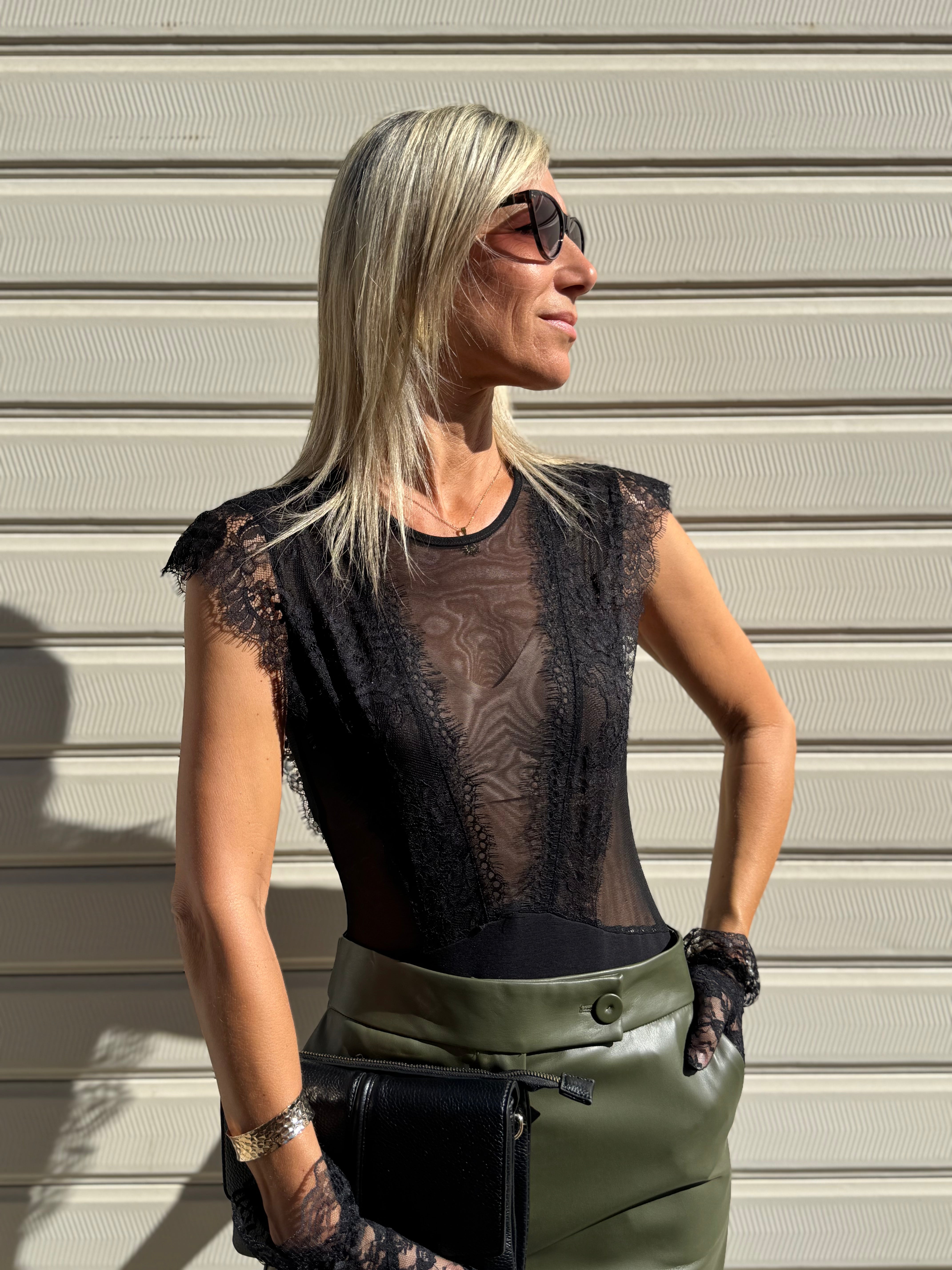 Body pizzo e tulle