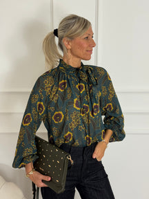 Blusa fiocco petunie mimì