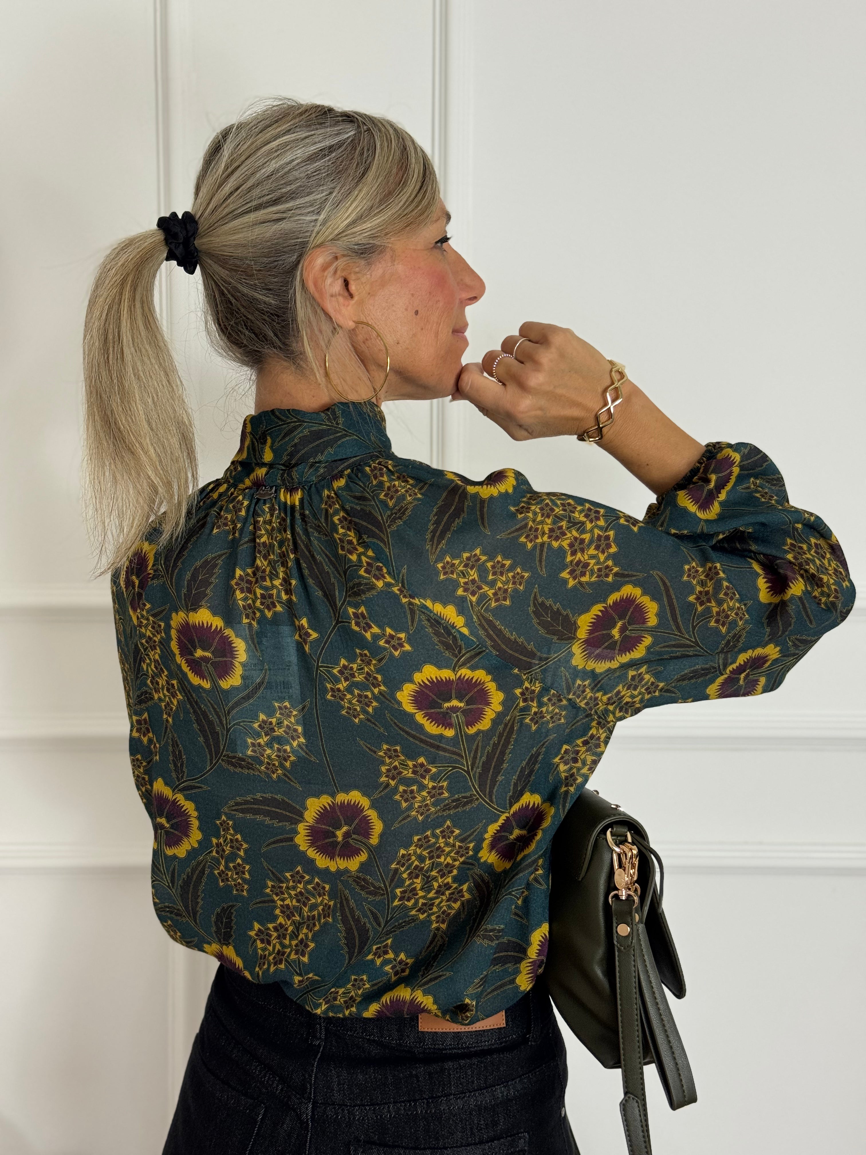 Blusa fiocco petunie mimì