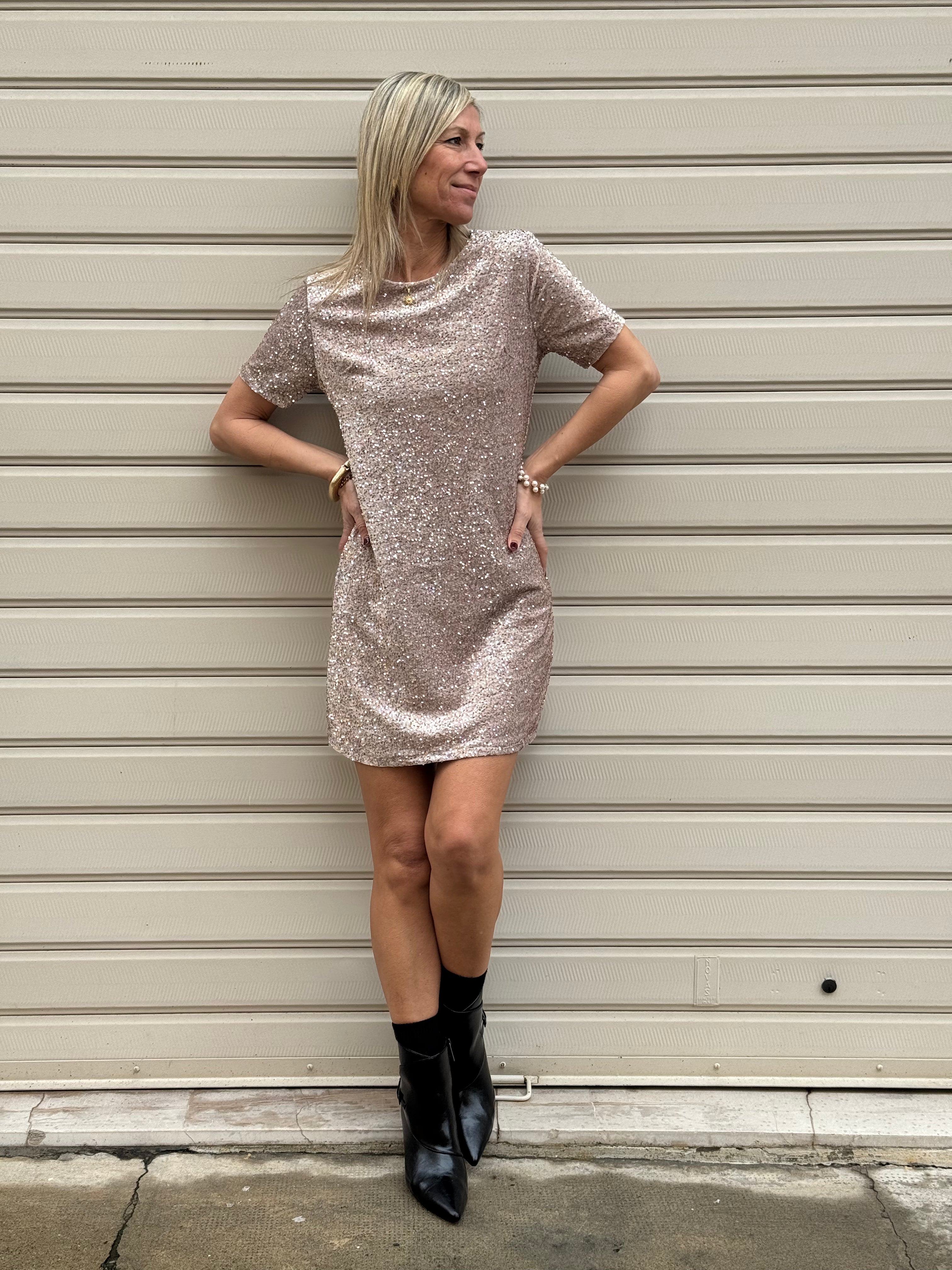 Abito velluto paillettes