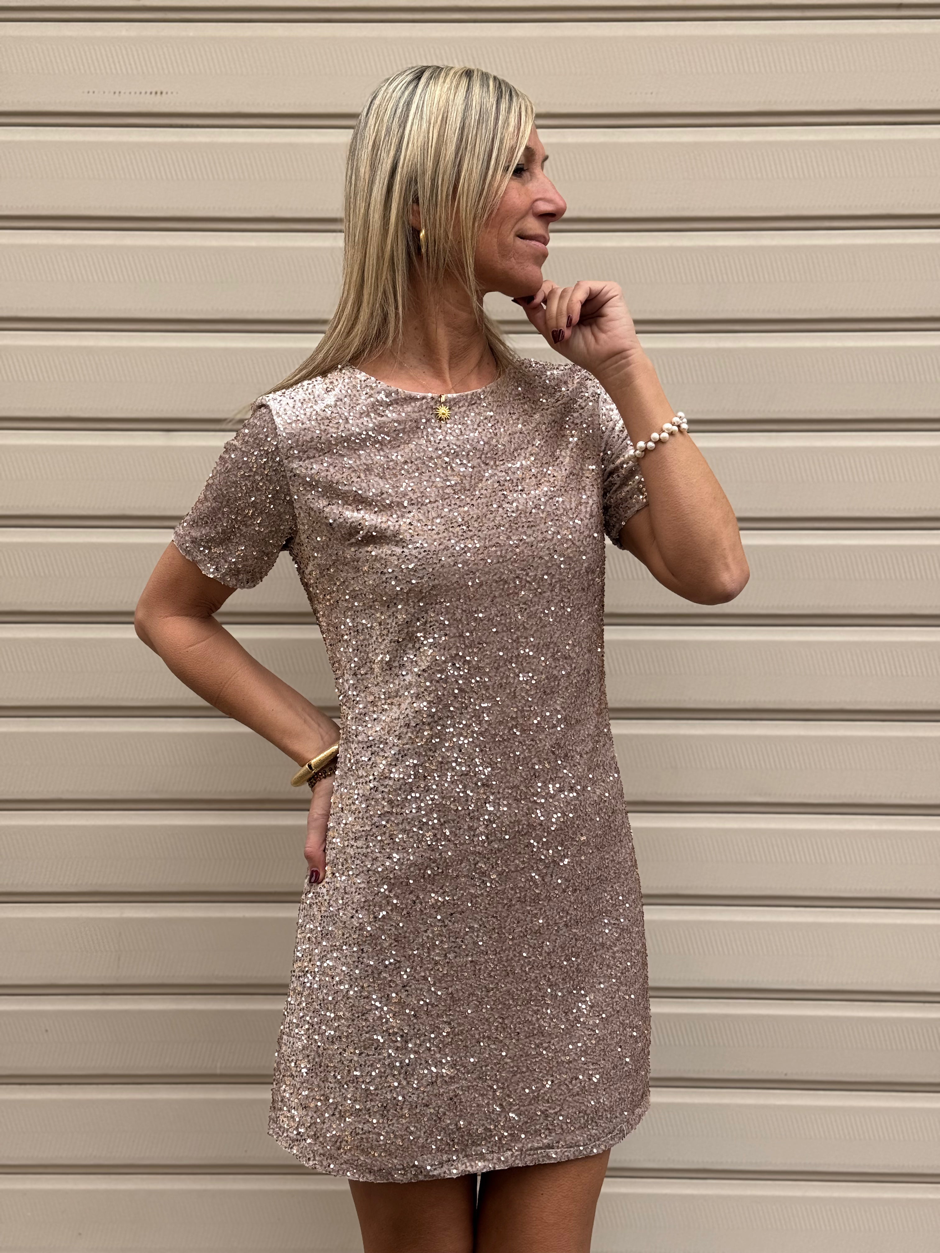 Abito velluto paillettes