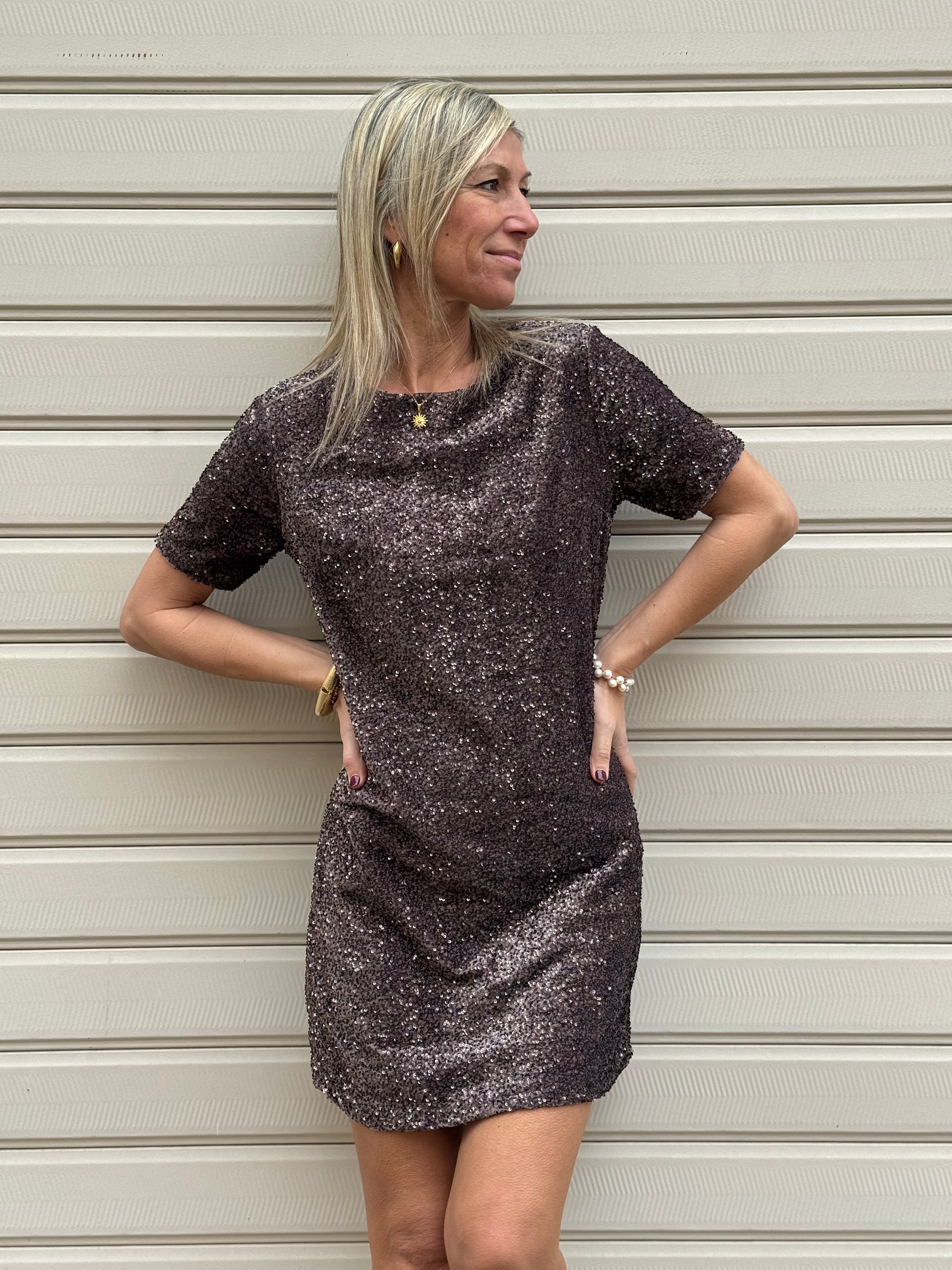 Abito velluto paillettes