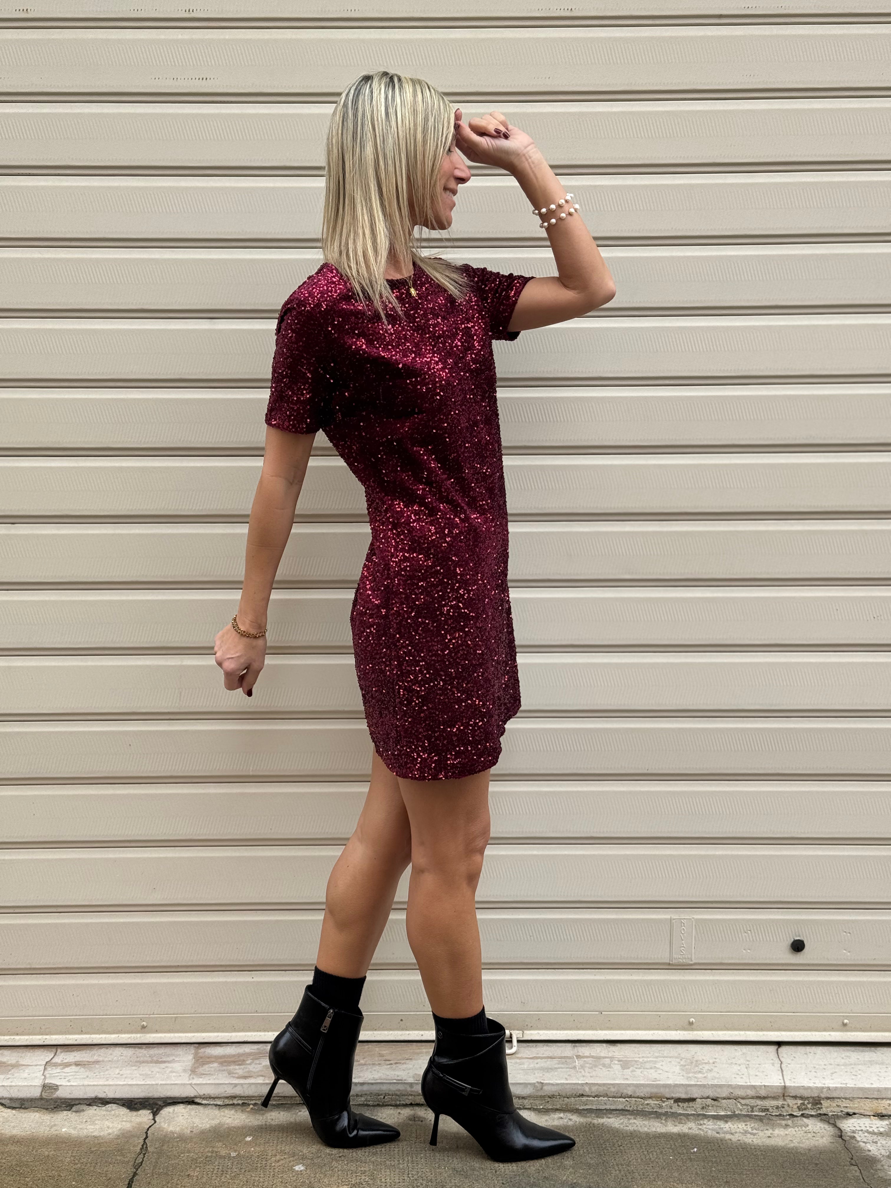 Abito velluto paillettes