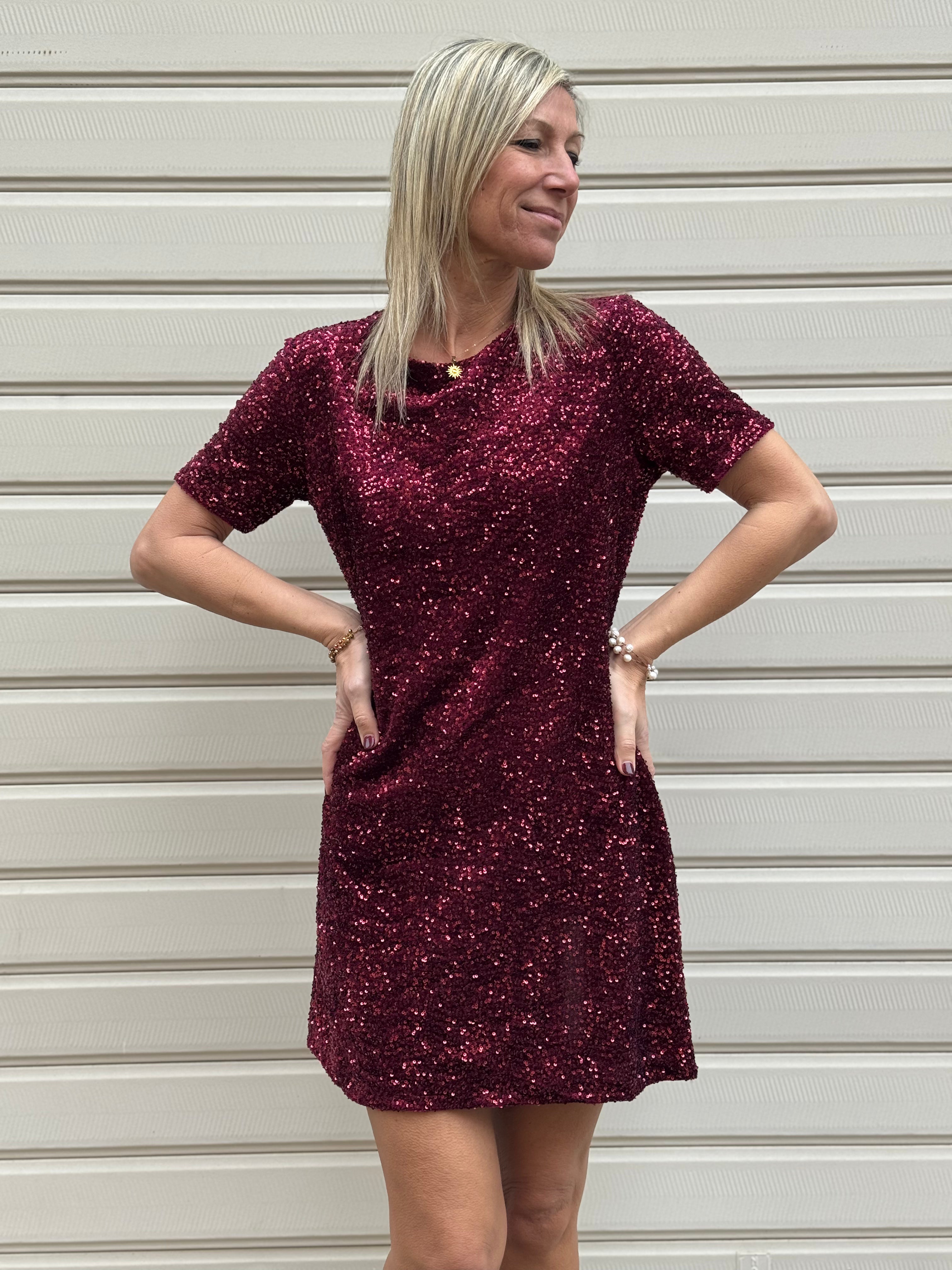 Abito velluto paillettes