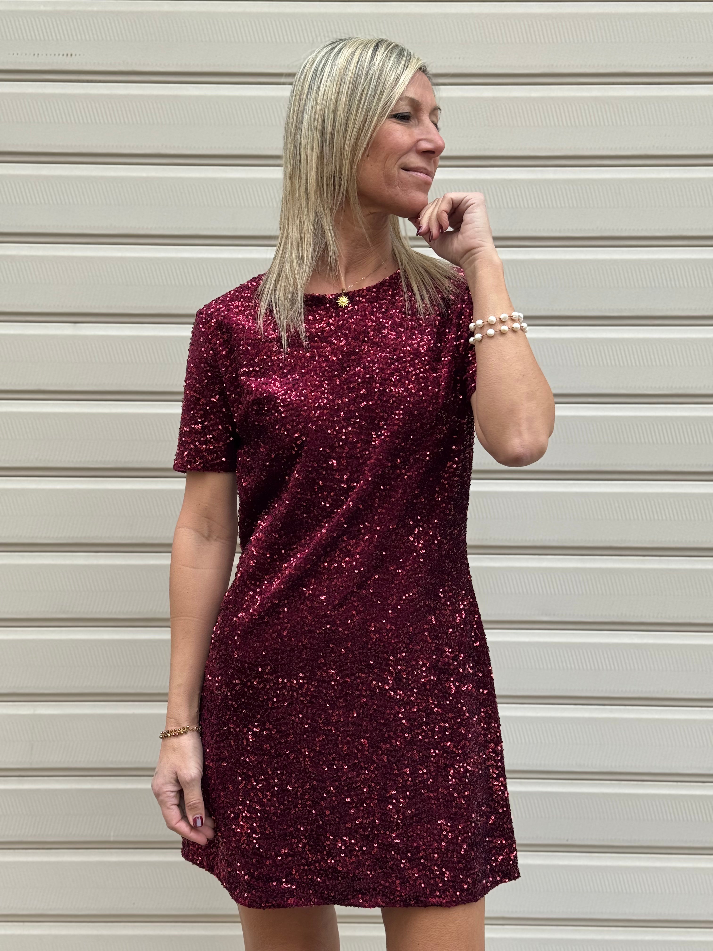 Abito velluto paillettes