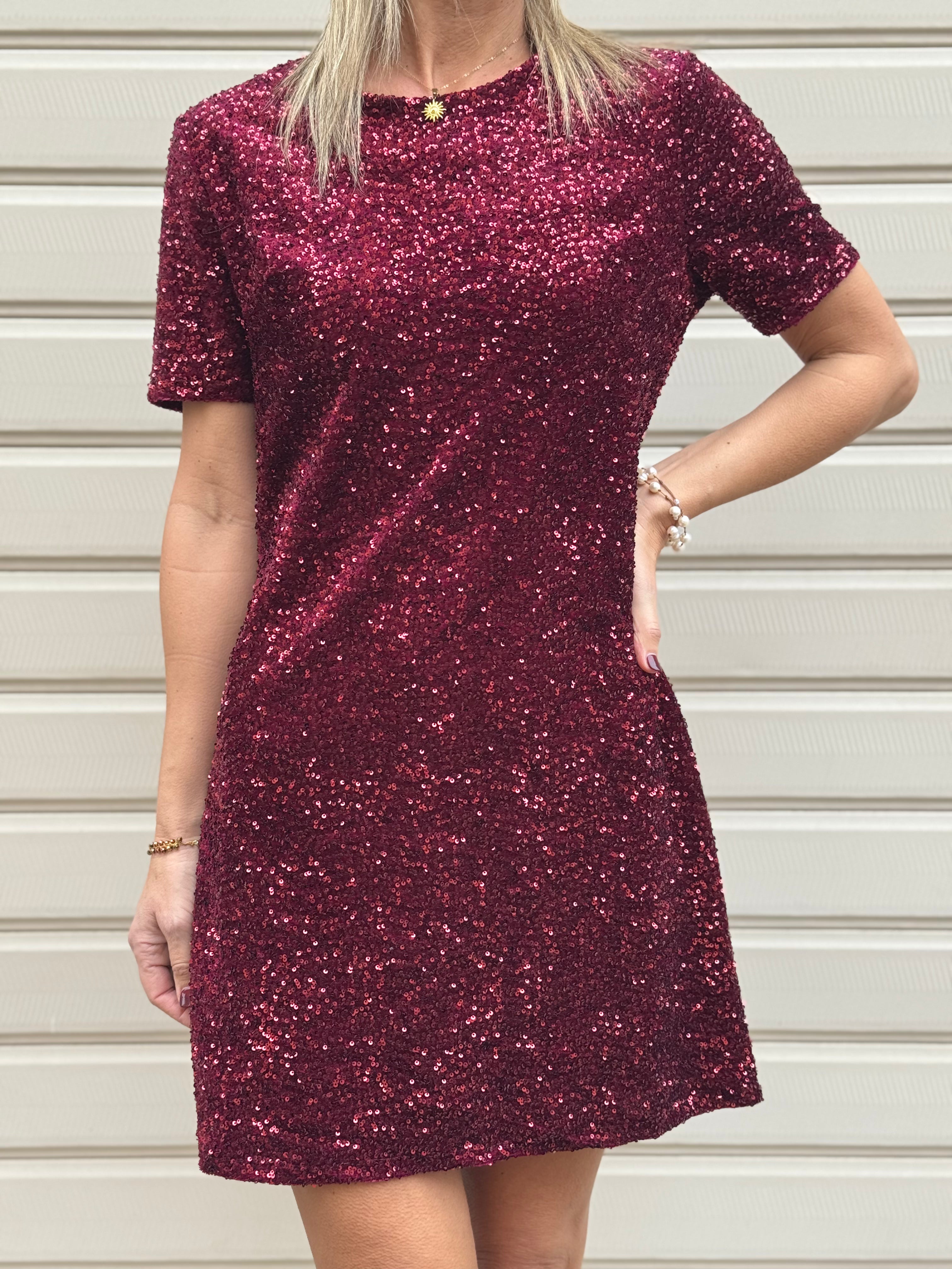 Abito velluto paillettes