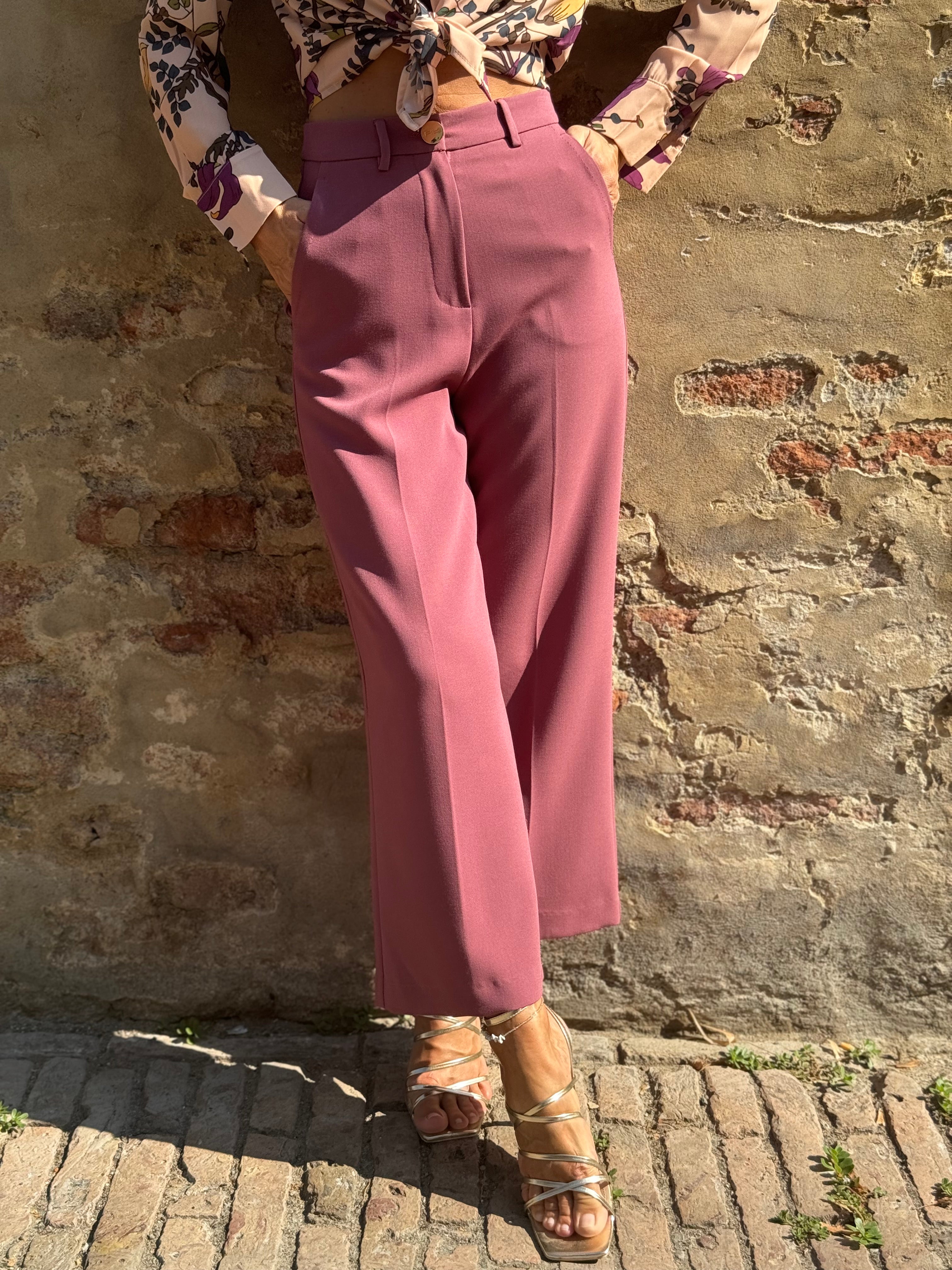 Pantalone Cropped Malva