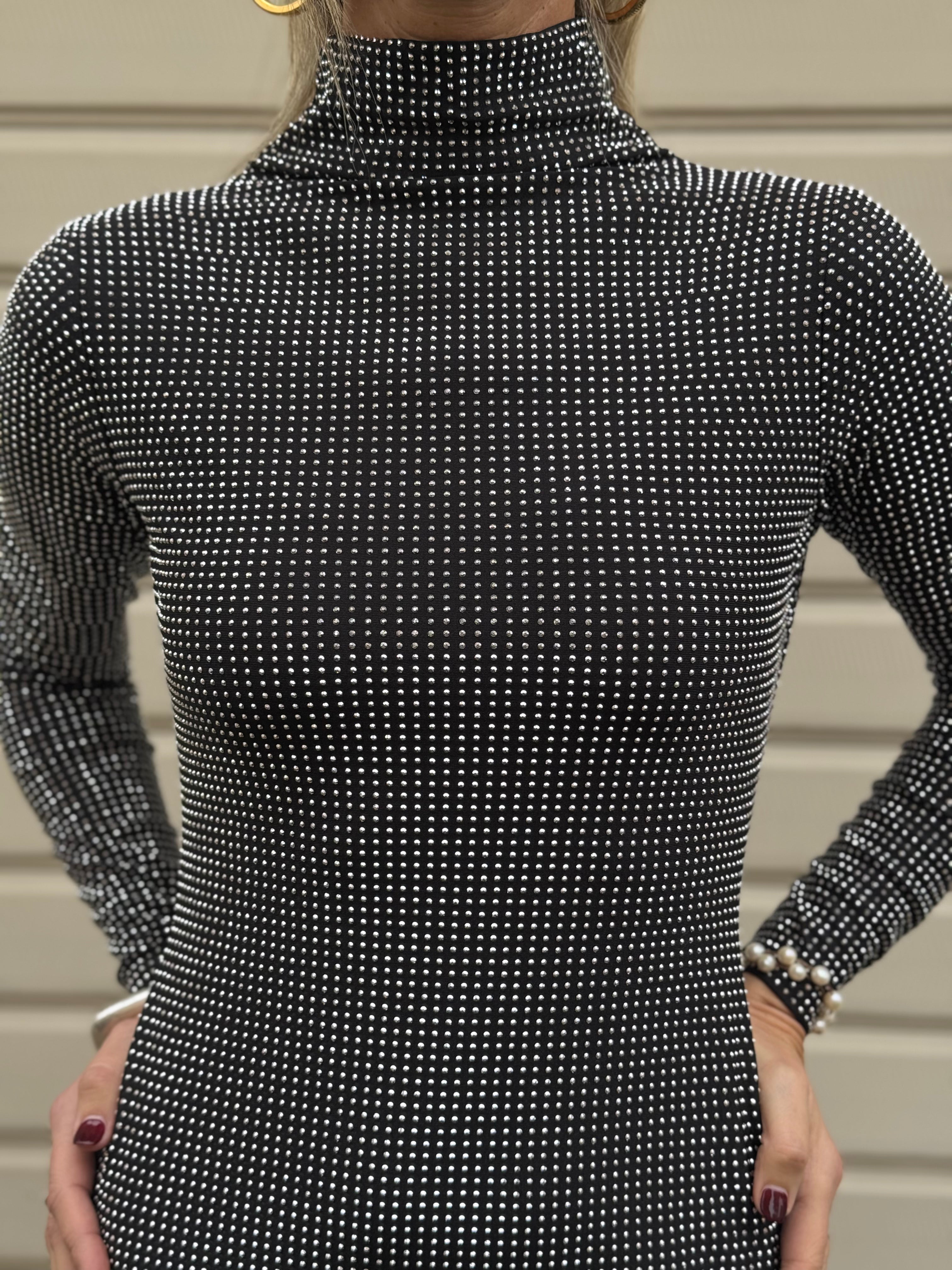 Abito lupetto strass kontatto