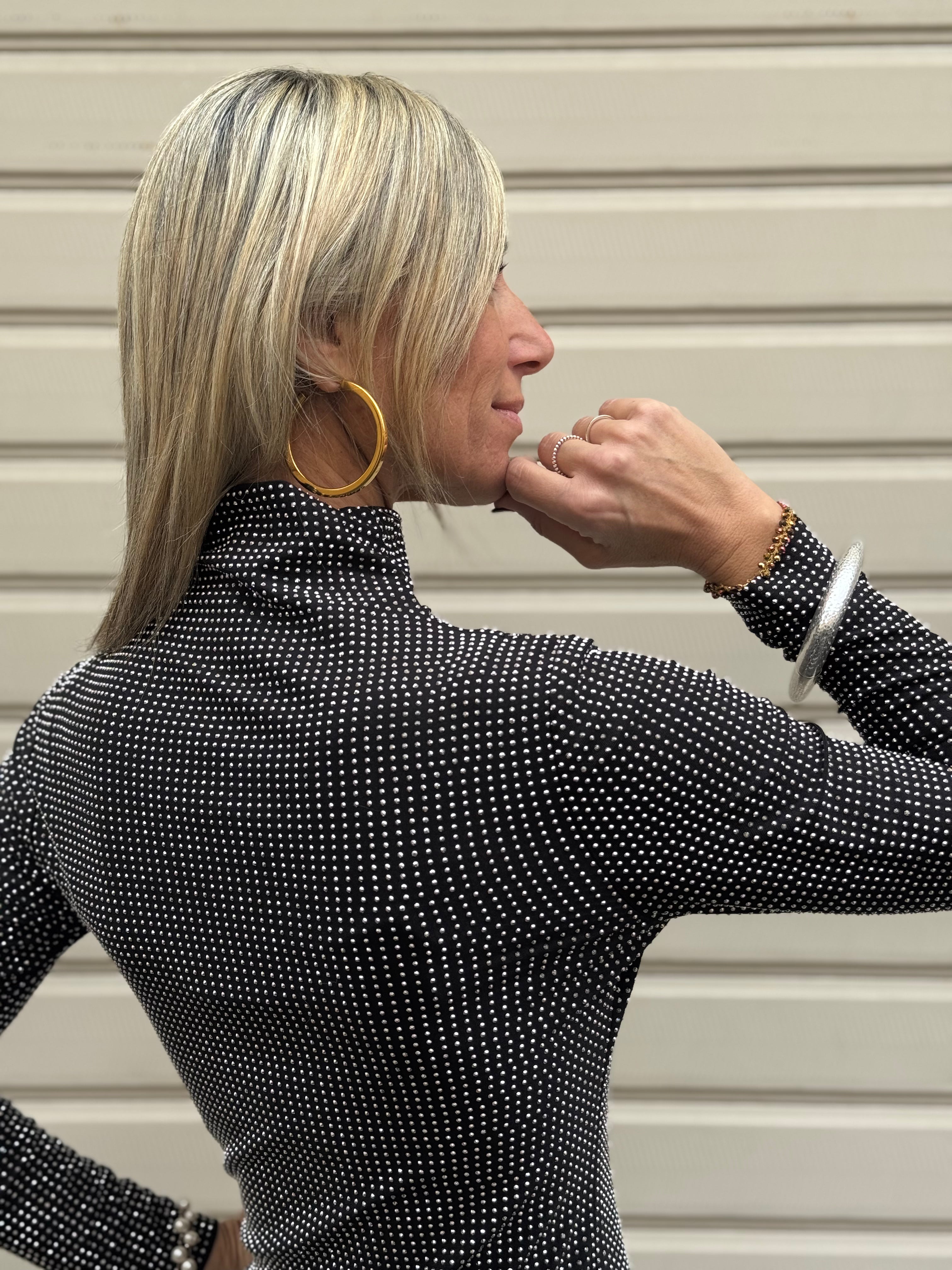 Abito lupetto strass kontatto