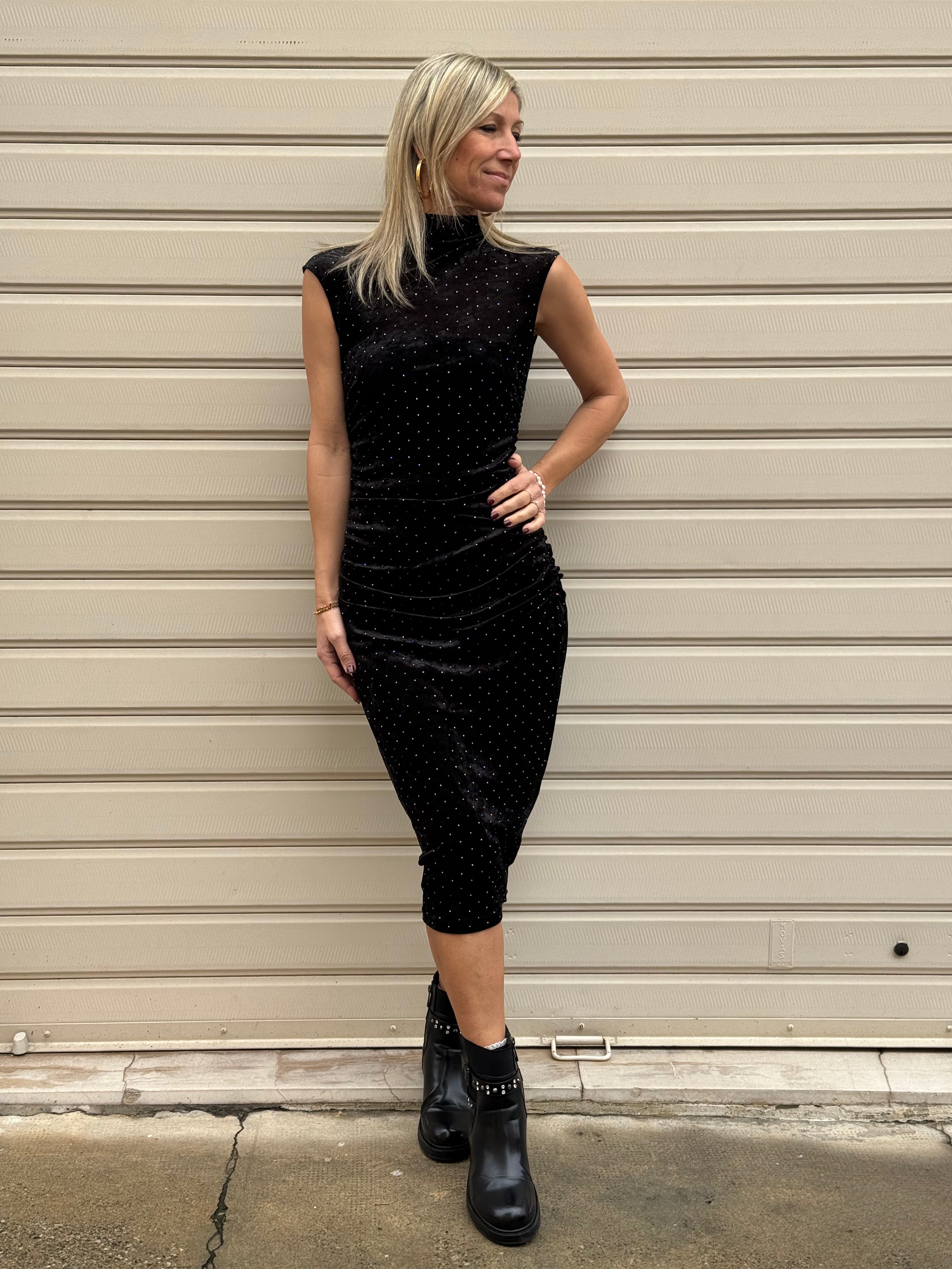 Abito velluto midi kontatto