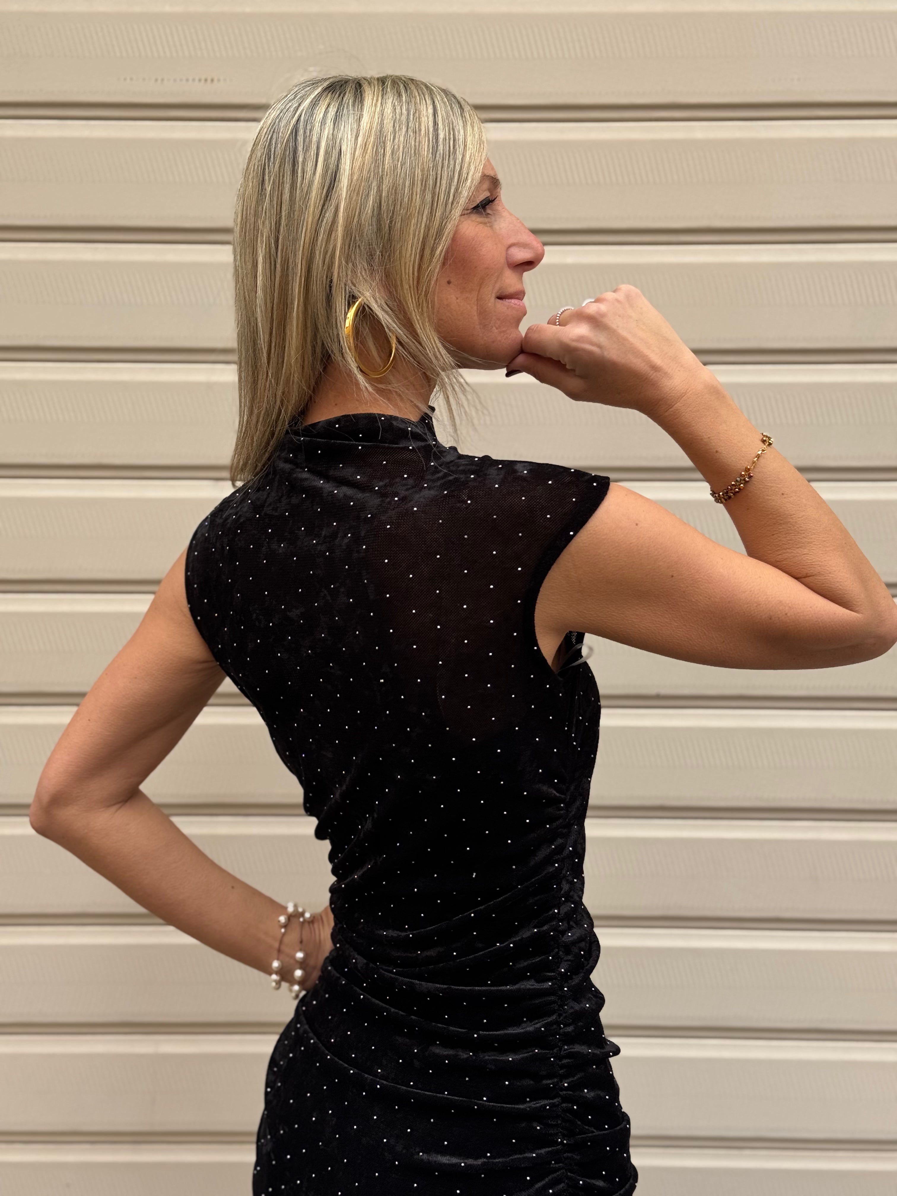 Abito velluto midi kontatto