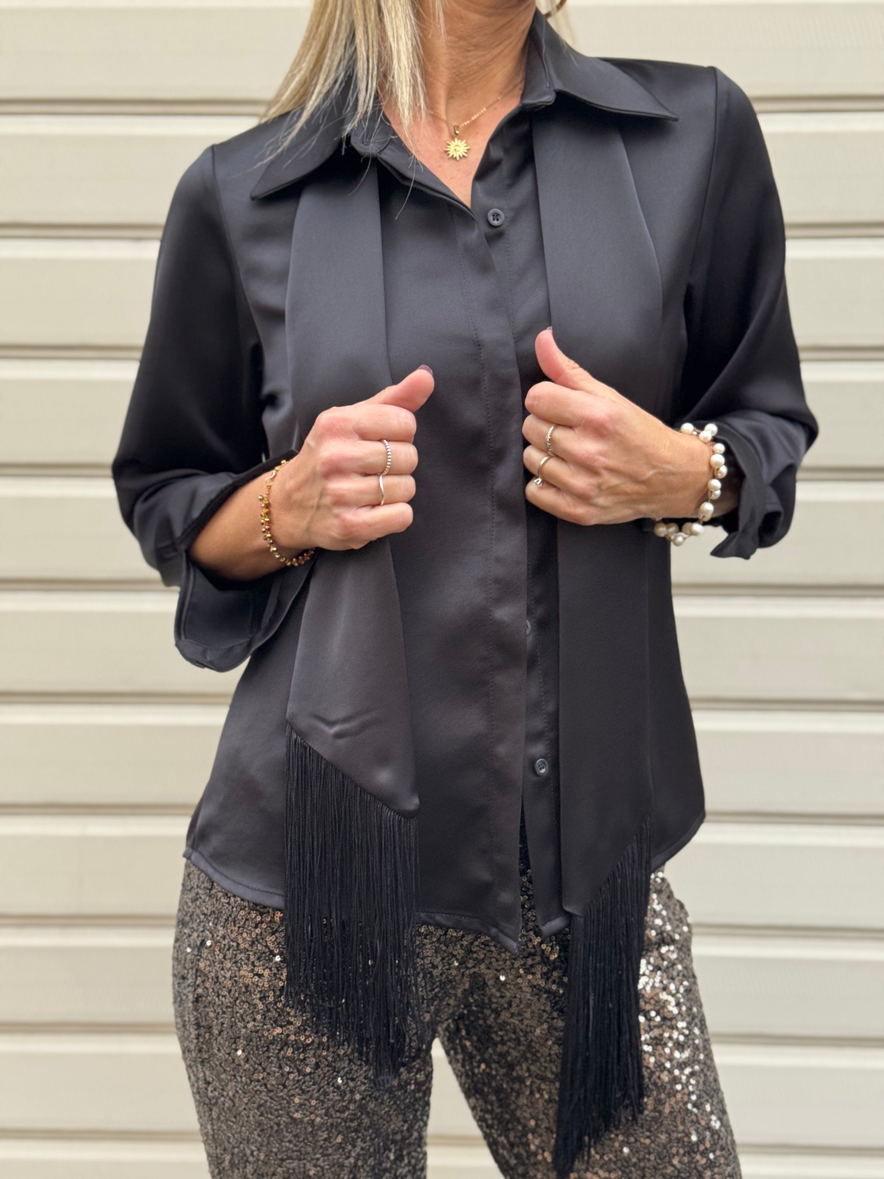 Camicia sciarpa frange kontatto
