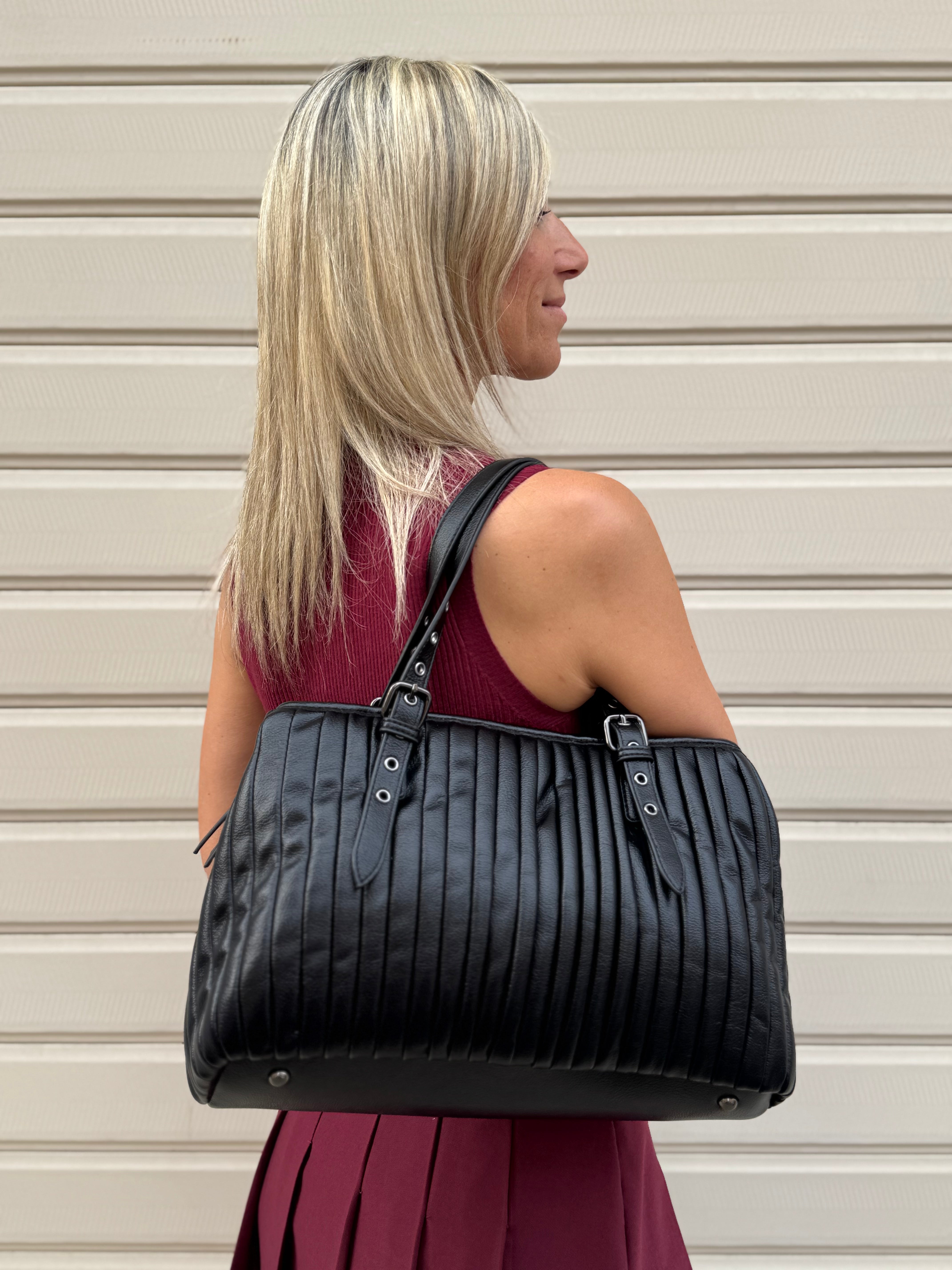 Borsa plissettata grande