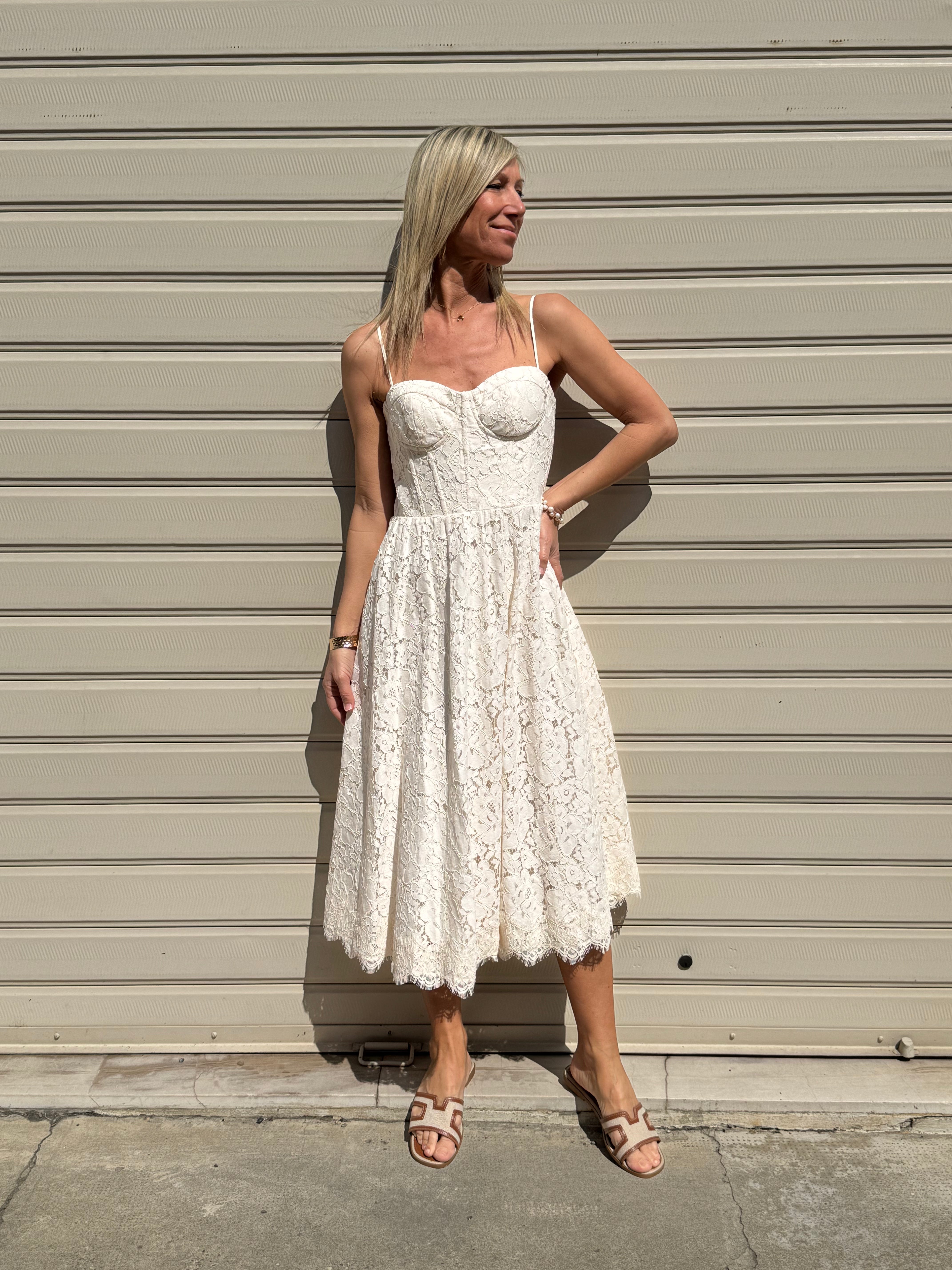 Abito midi pizzo artigli