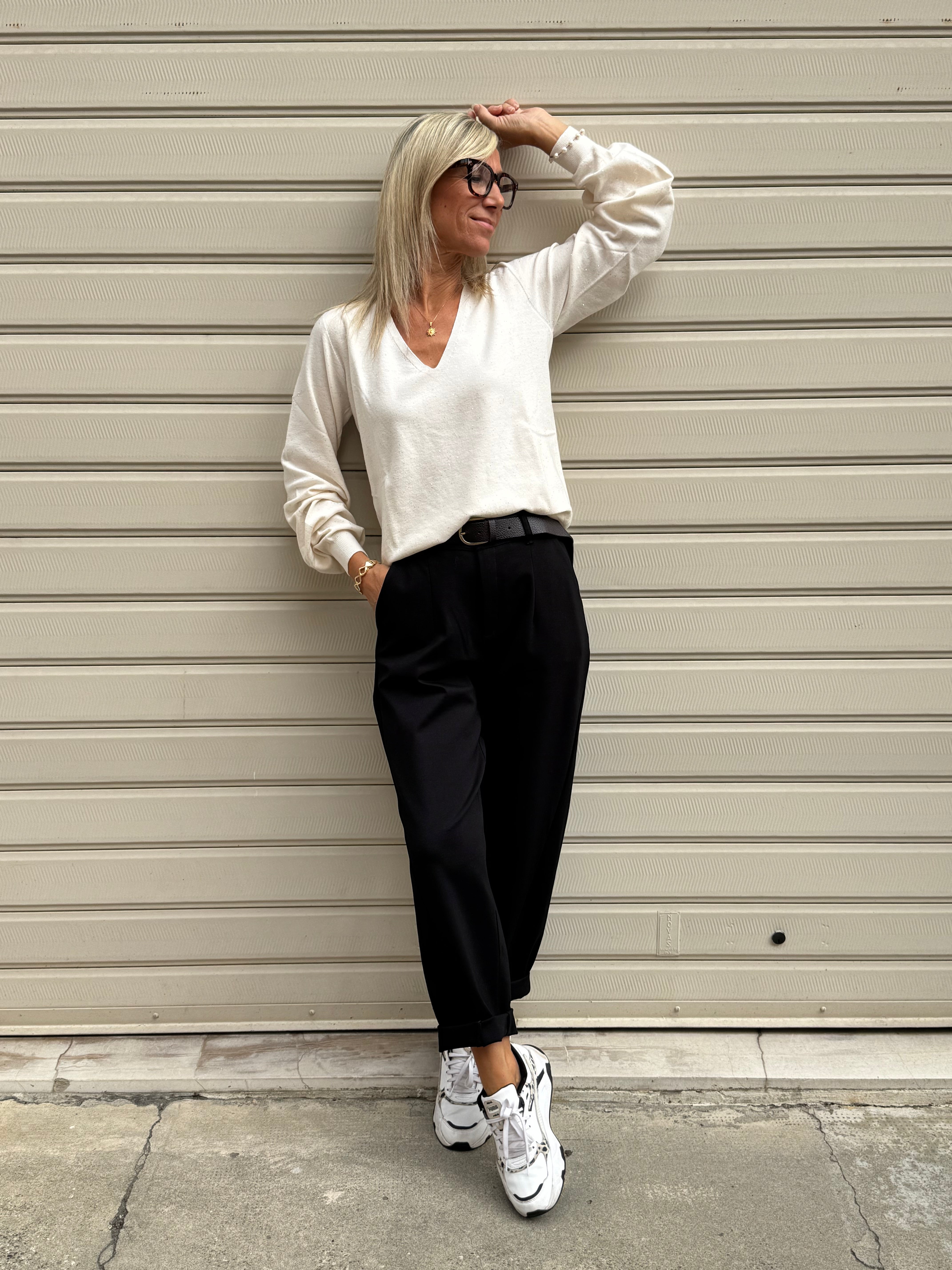 Pantalone baggy punto milano